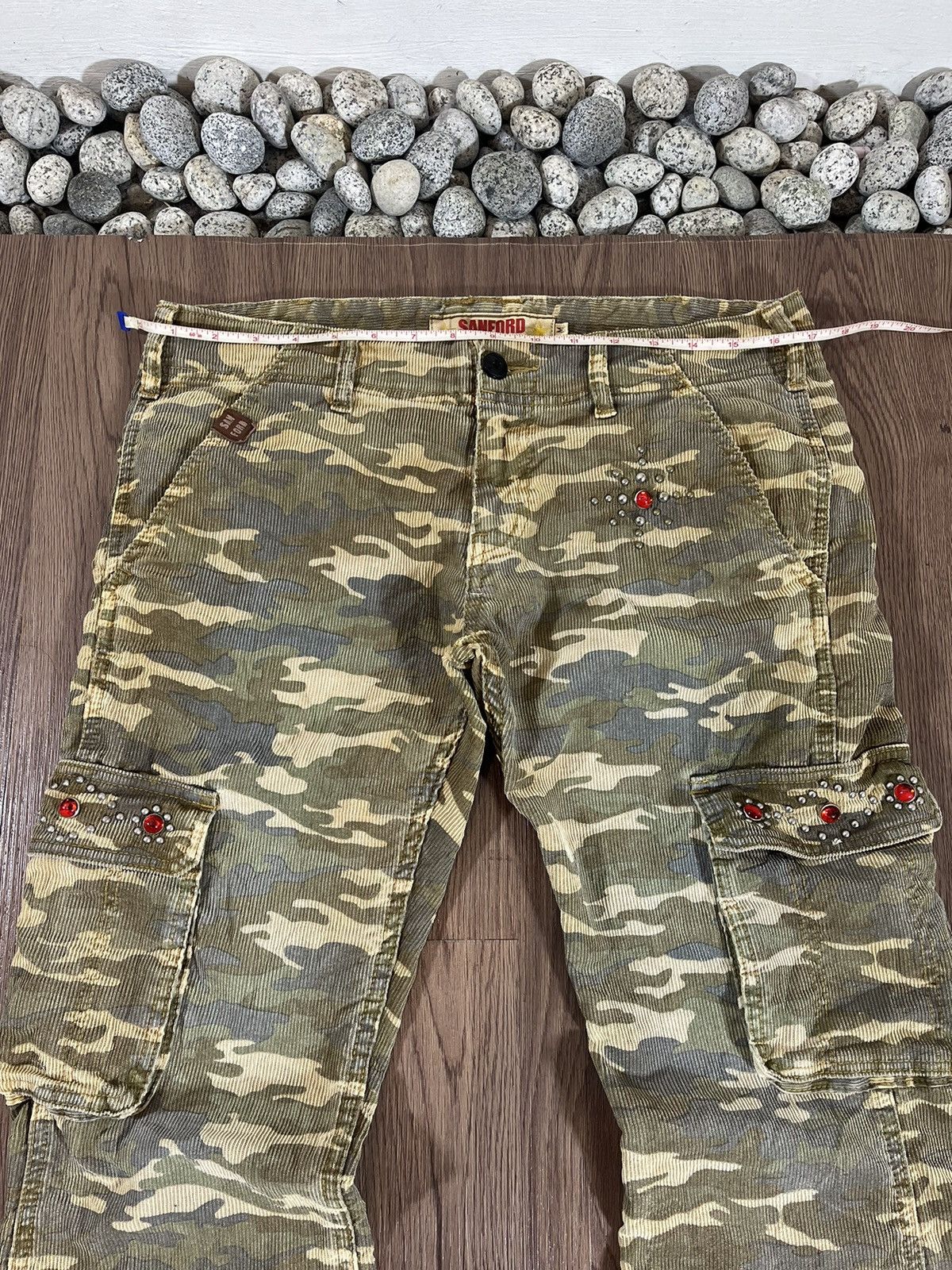 Japanese Brand Sanford Camouflage Corduroy Cargo Pants (Size M / W34) Size US 34 / EU 50 - 12 Thumbnail
