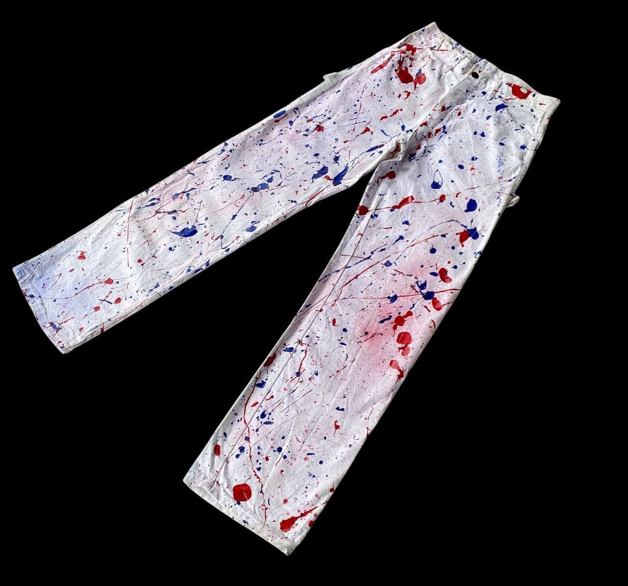 Vintage VINTAGE DICKIES CARPENTER REWORKED SPLATTER PAINT W28X32 Size US 28 / EU 44 - 4 Thumbnail