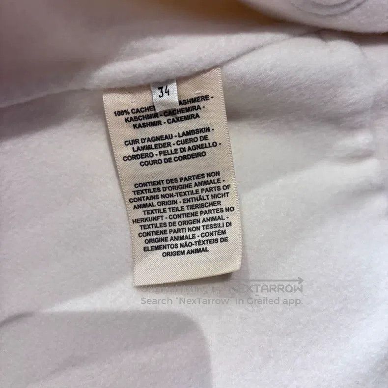 Hermes Hermes Super Beautiful Milkshake White Cashmere and Leathe Size XXS / US 00 / IT 34 - 4 Thumbnail