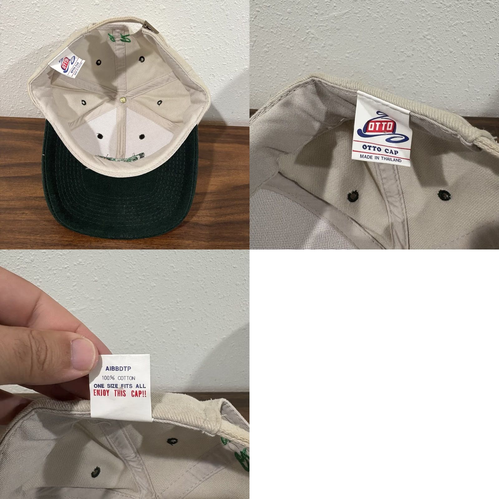 Vintage VINTAGE John Deere Hat Cap Trucker 90s USA Beige Cotton OS Adjustable Men안 Size ONE SIZE - 8 Thumbnail
