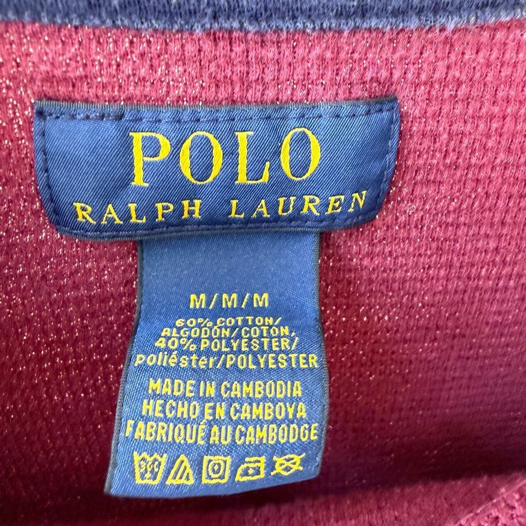 Polo Ralph Lauren Polo Ralph Lauren Burgundy Lightweight Thermal Long Sleeve S Size US M / EU 48-50 / 2 - 6 Thumbnail