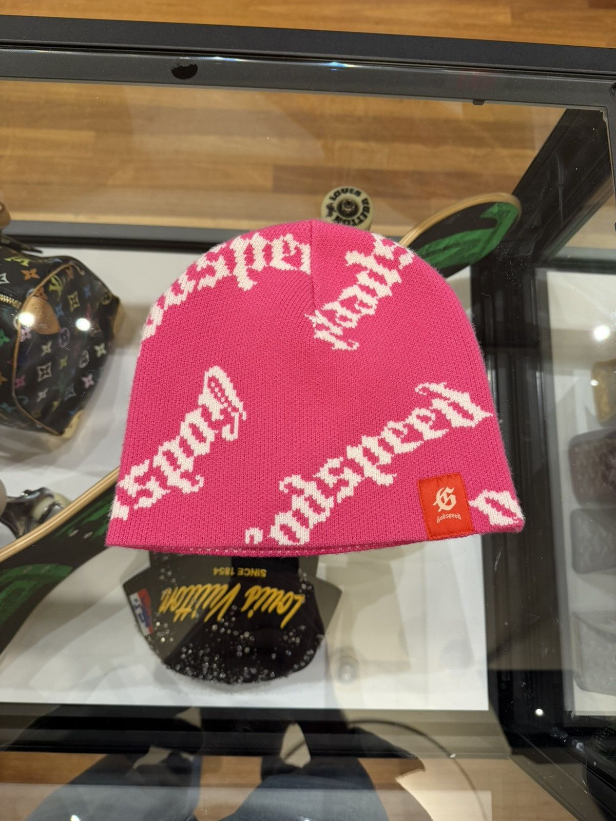 Godspeed Godspeed Logo Beanie - Pink Size ONE SIZE - 1 Thumbnail