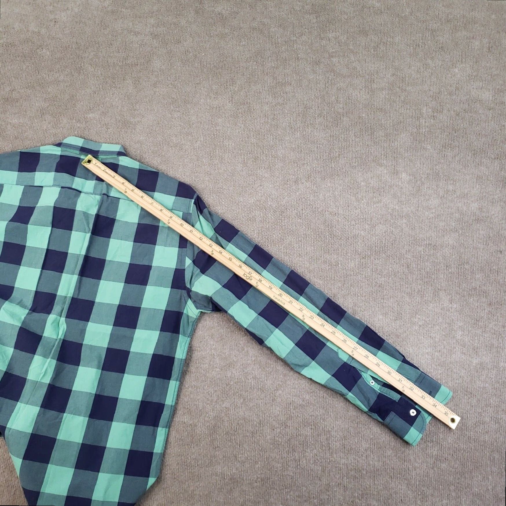 UNTUCKit UNTUCKit Mens Long Sleeve XL Extra Large Green Blue Plaid Button Up Casual Dress Shirt Size US XL / EU 56 / 4 - 7 Thumbnail