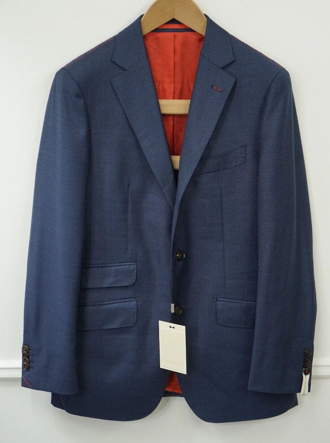 Suitsupply Men Suitsupply Blazer Sienna Vitale Barberis Wool Blue US36 Size 36R - 1 Thumbnail
