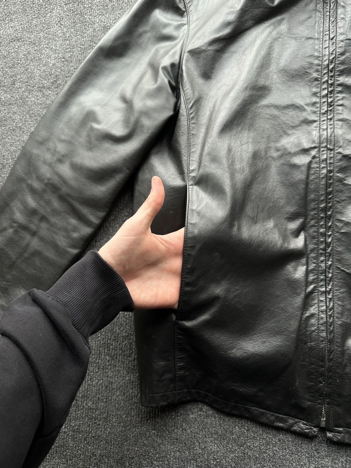 United Colors Of Benetton LUXURY MAFIA 🚨 BENETTON MEN LEATHER JACKET OLD MONEY MEN Size US M / EU 48-50 / 2 - 8 Thumbnail