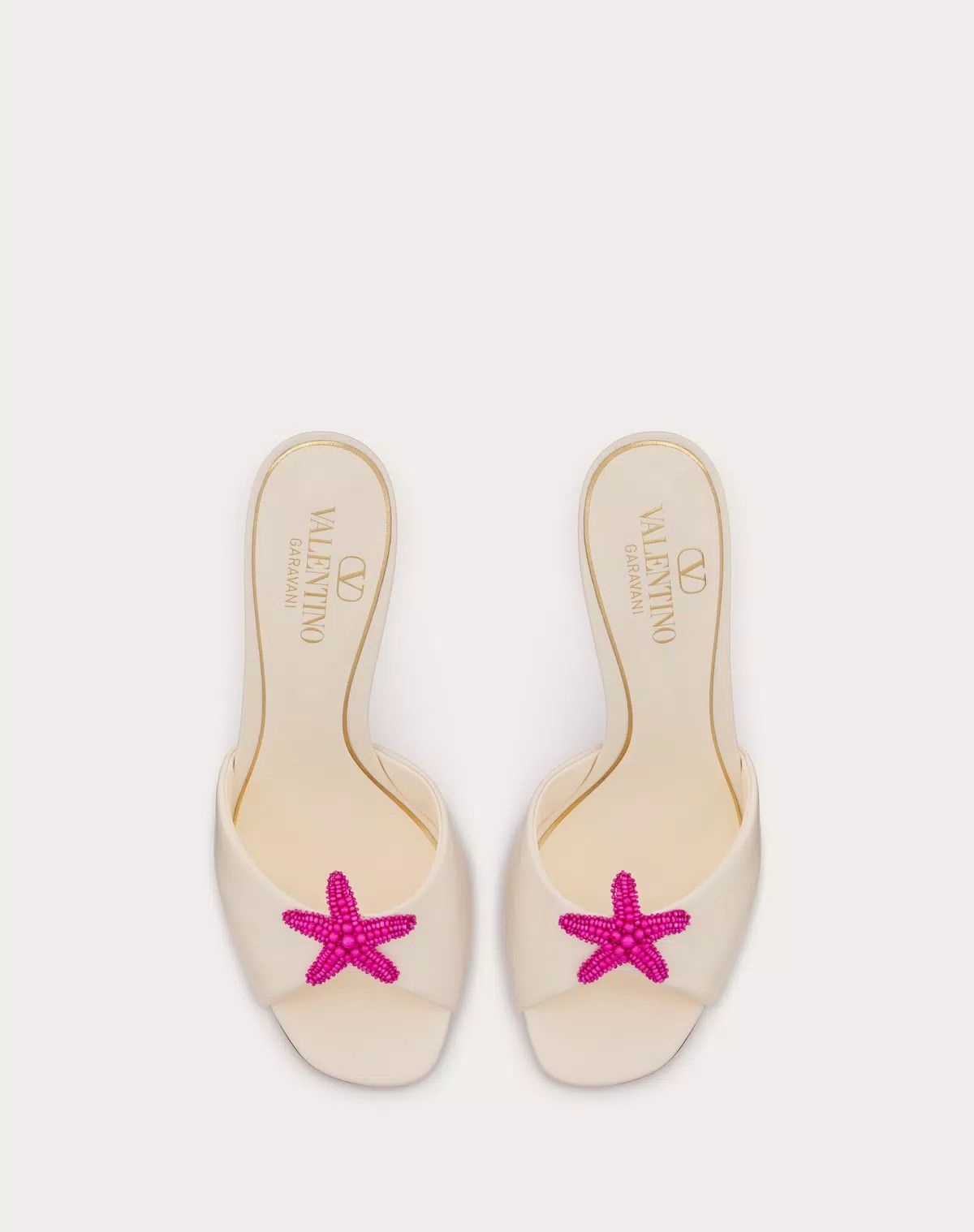 Valentino o1s1wg110625 Escape Slide Sandal In Calfskin in White/Pink Size US 6 / IT 36 - 4 Thumbnail