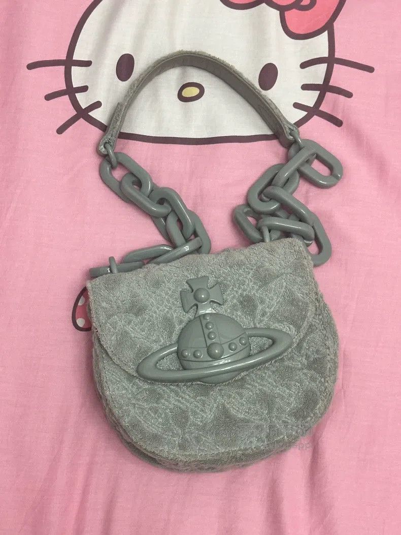 Vivienne Westwood Vivienne Westwood size os Green towel bag with embossed sad Size ONE SIZE - 1 Thumbnail