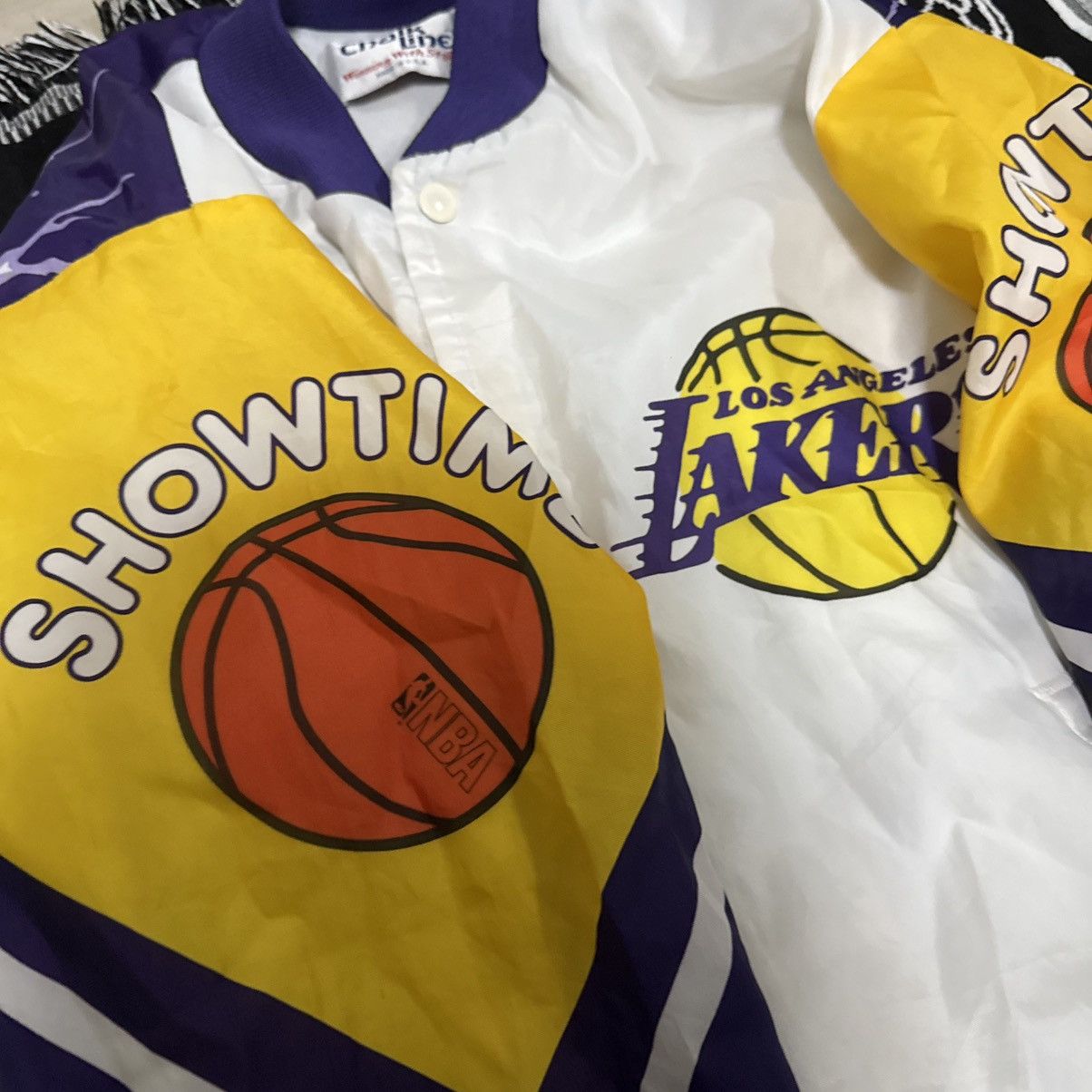 Other Vintage Los Angeles Lakers Chalk Line Jacke Size US M / EU 48-50 / 2 - 2 Thumbnail