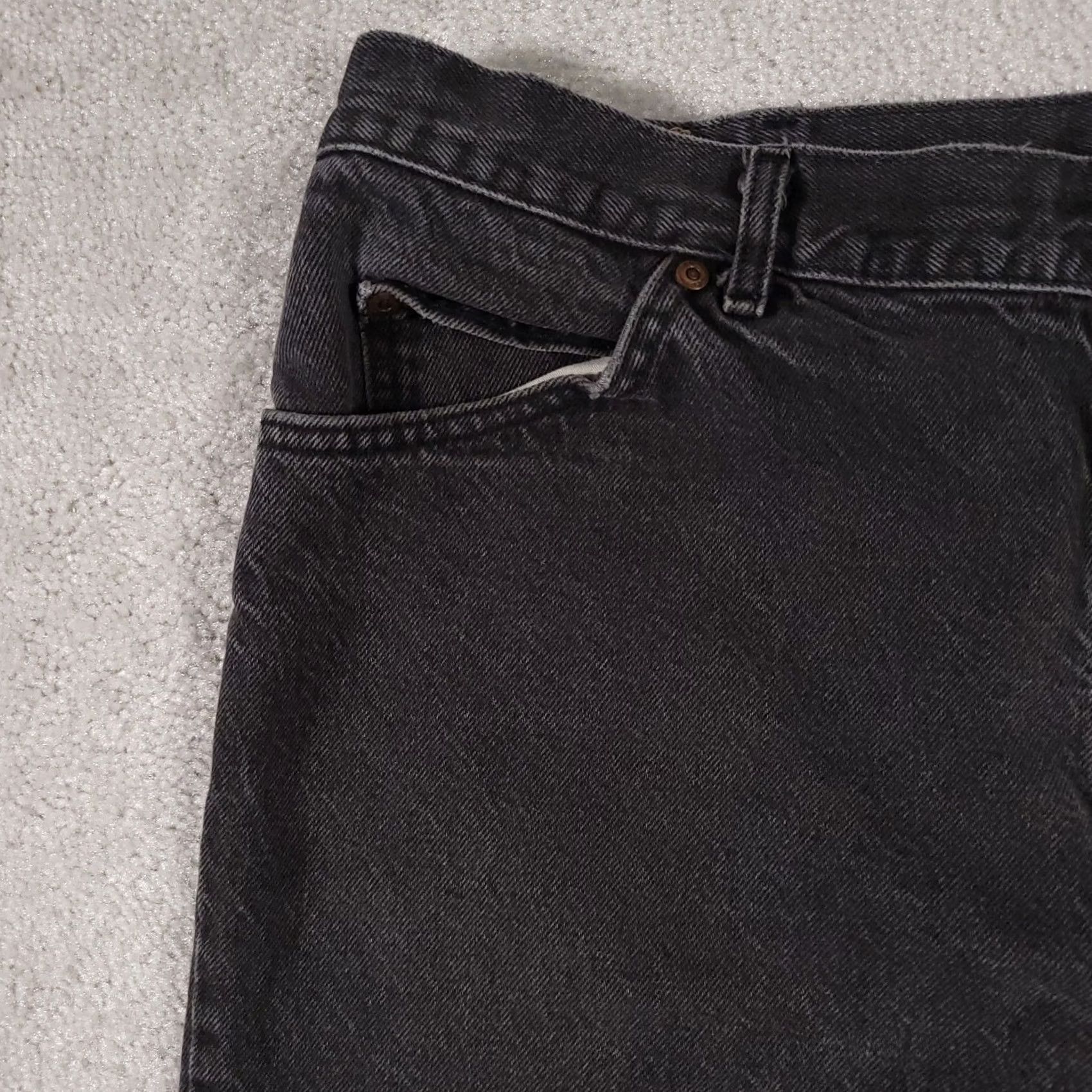 Lee VINTAGE Lee Jeans Mens 40x30 Black Denim Straight Mid Rise Made in USA Size US 40 / EU 56 - 6 Thumbnail