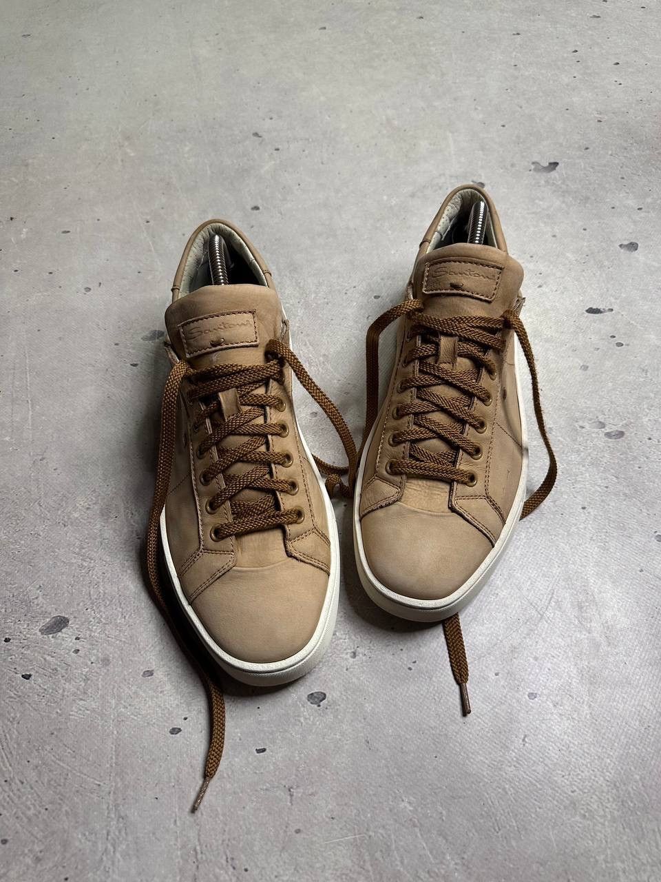 Santoni Santoni Beige Leather Low Top Sneakers Men’s Size 8.5 Italy Size US 8.5 / EU 41-42 - 3 Thumbnail