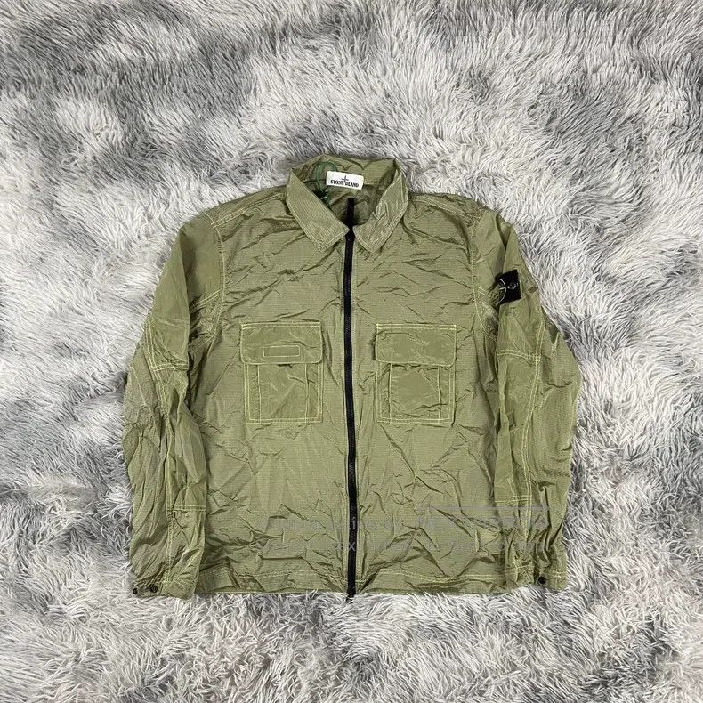 Stone Island Stone Island Avocado Green Metal Nylon Zipper Jacket Size US M / EU 48-50 / 2 - 1 Thumbnail