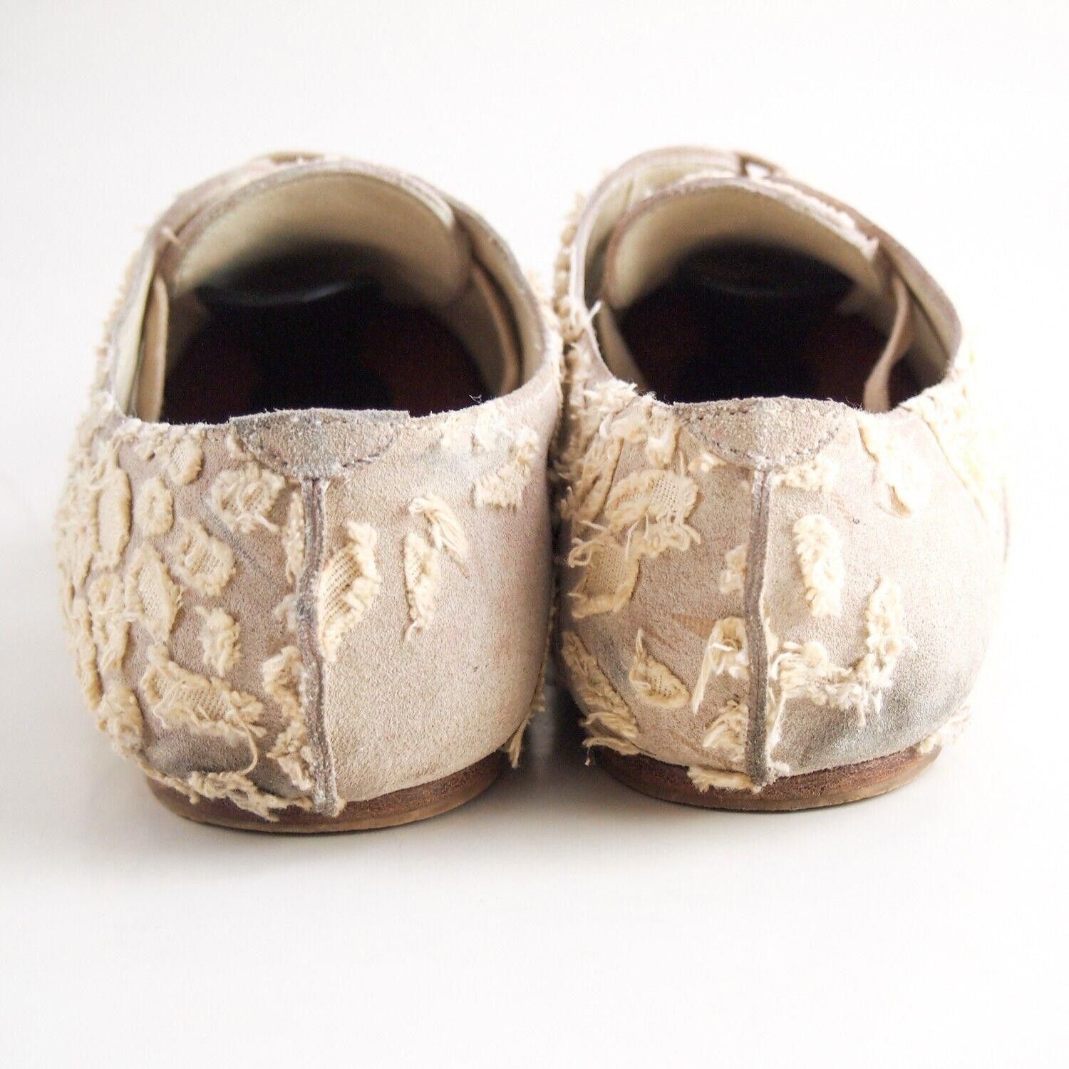 Acne Studios Acne Jeans Oxfords Gray Suede Ivory Linen Size EU 40 US 10 Size US 10 / IT 40 - 5 Thumbnail