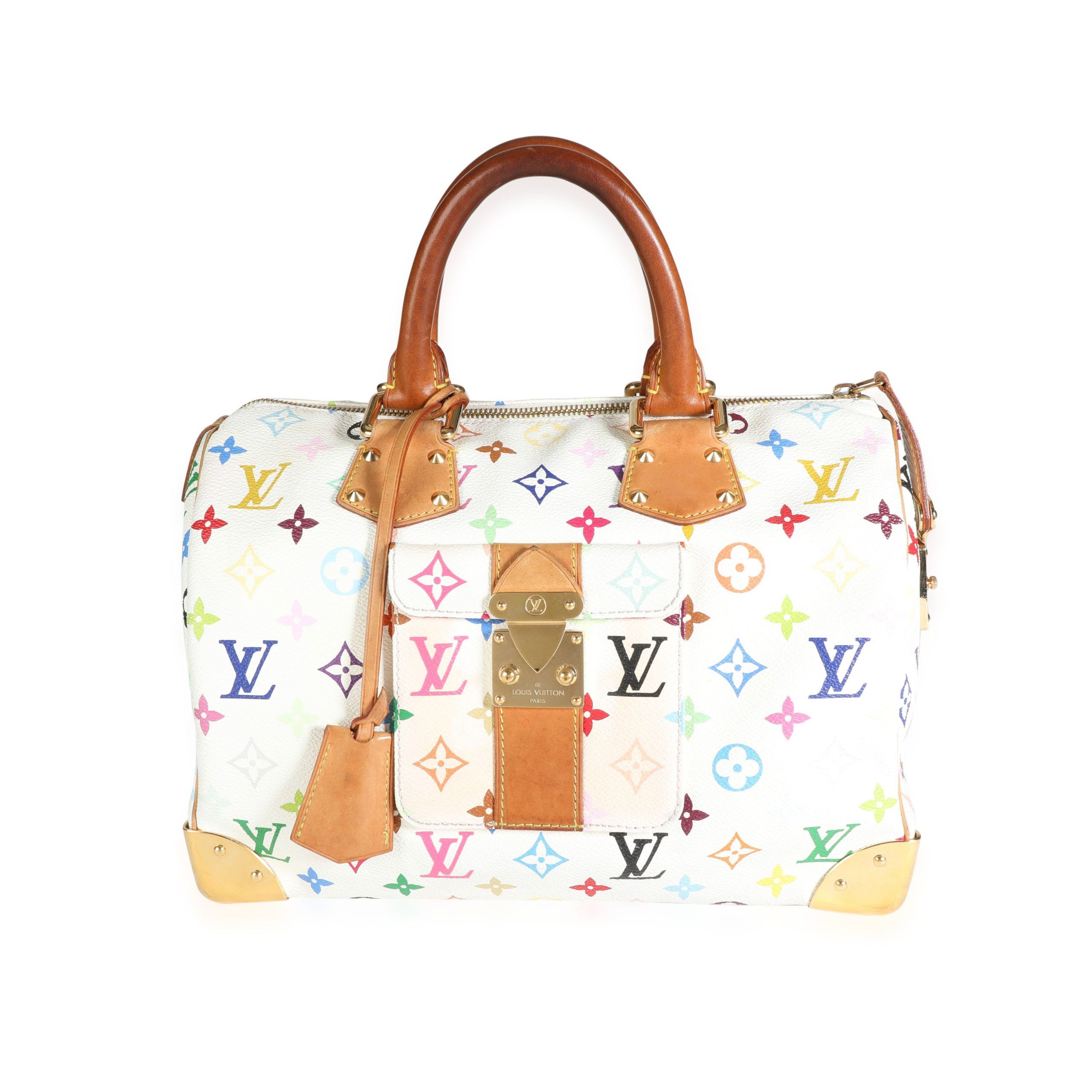 Louis Vuitton White Monogram Multicolore Speedy 30