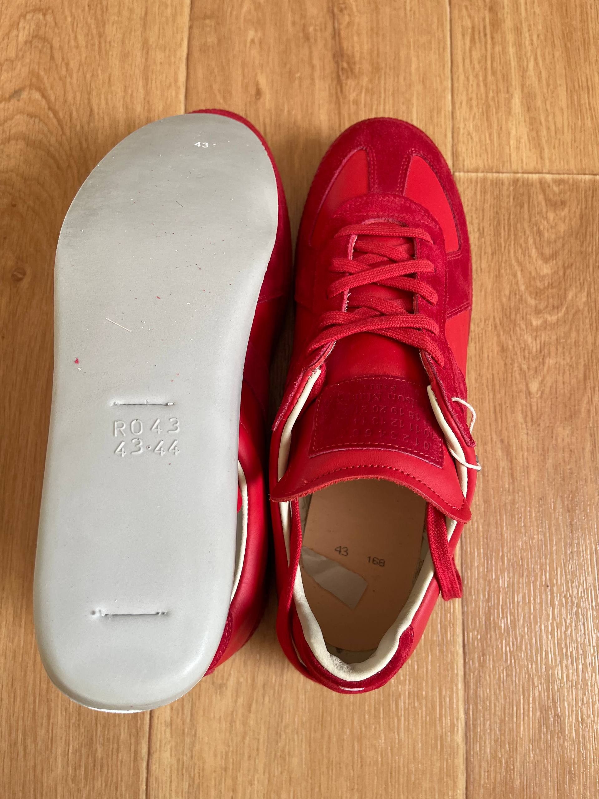 Maison Margiela Maison Martin Margiela MMM Low tTop Replica Red Sneaers Sz43 Size US 10 / EU 43 - 2 Thumbnail