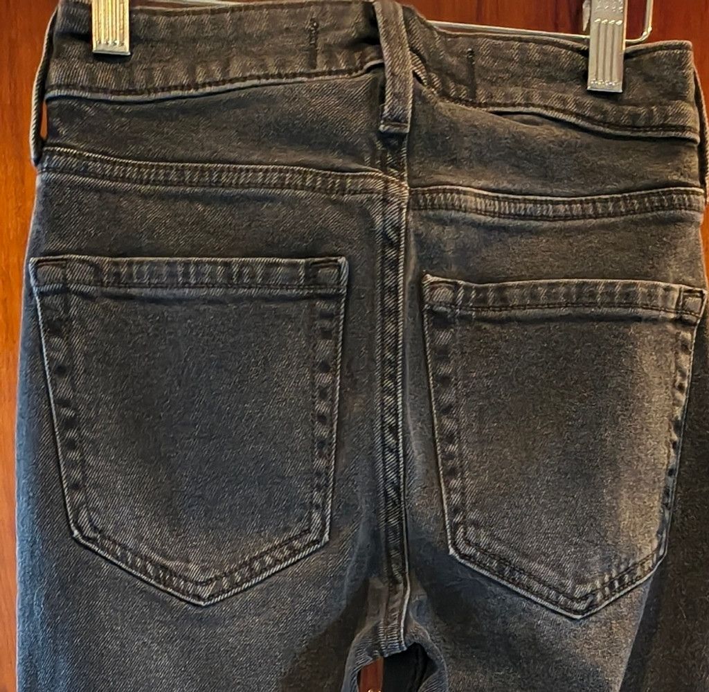 Hollister Hollister Dark Wash Black/Gray Flare Jeans NWT Size 23" - 5 Thumbnail
