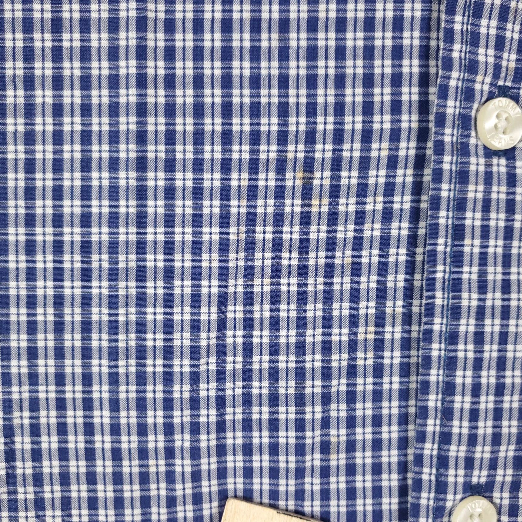 Tommy Hilfiger VINTAGE Tommy Hilfiger Shirt Mens XL Blue Plaid Casual Button-Up Short Sleeve, Regular Fit, Cotton, Button-Front, Classic American Style (Mens) Size US XL / EU 56 / 4 - 6 Thumbnail