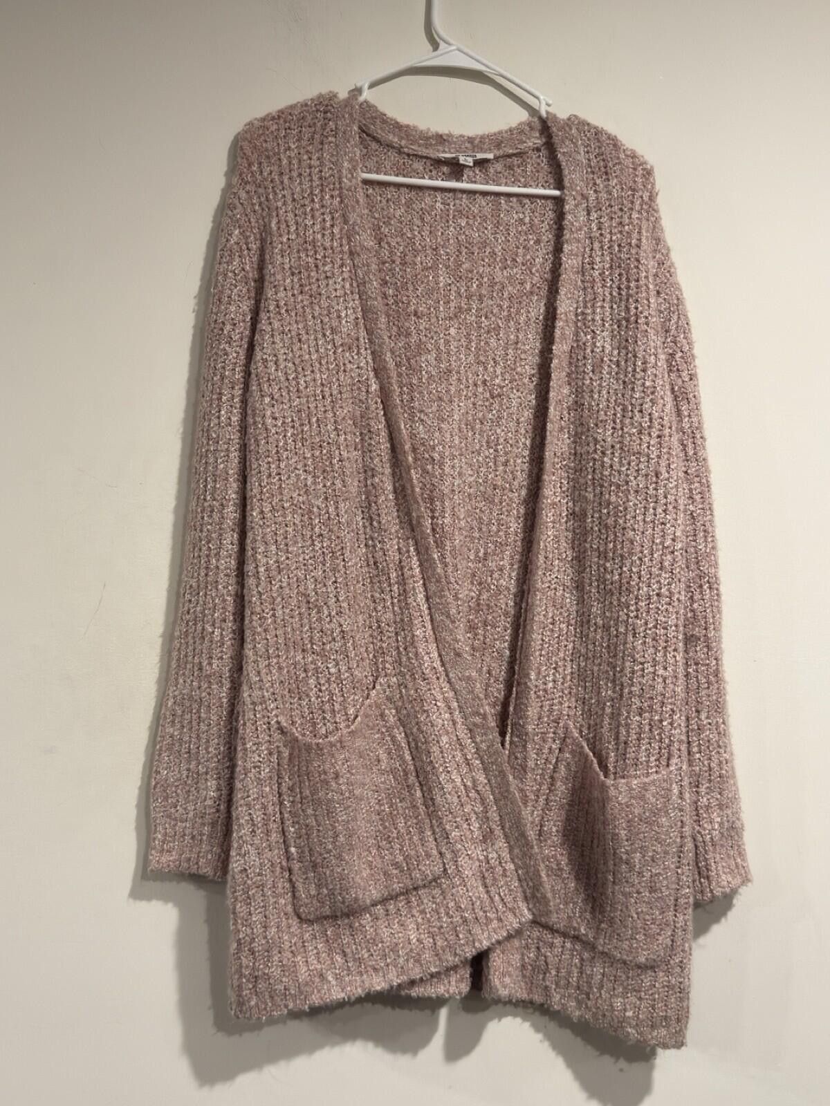 Other BB Dakota Soft Stretchy Slouchy Coffee Date Mauve Knitted Cardigan Size L Size L / US 10 / IT 46 - 4 Thumbnail