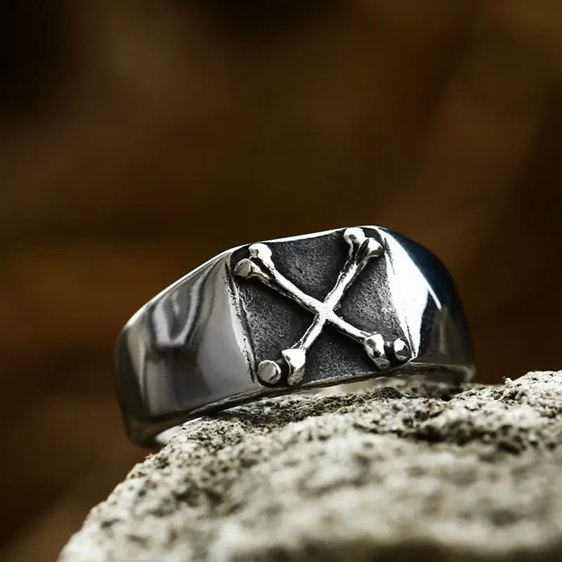 Vintage Steel soldier Stainless Steel Mens Punk Gothic Vintage Size ONE SIZE - 4 Thumbnail