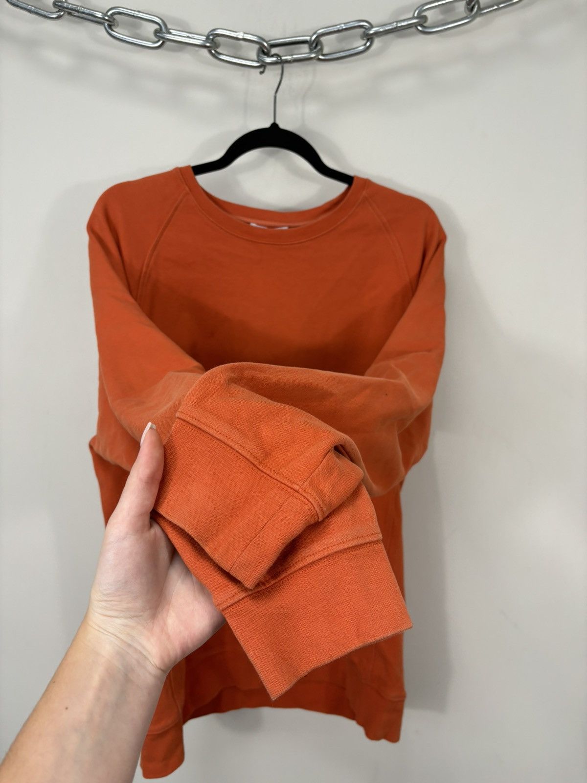 Norse Projects Norse Projects Men’s Vorm Summer Interlock Orange Sweatshirt Size US XL / EU 56 / 4 - 9 Thumbnail