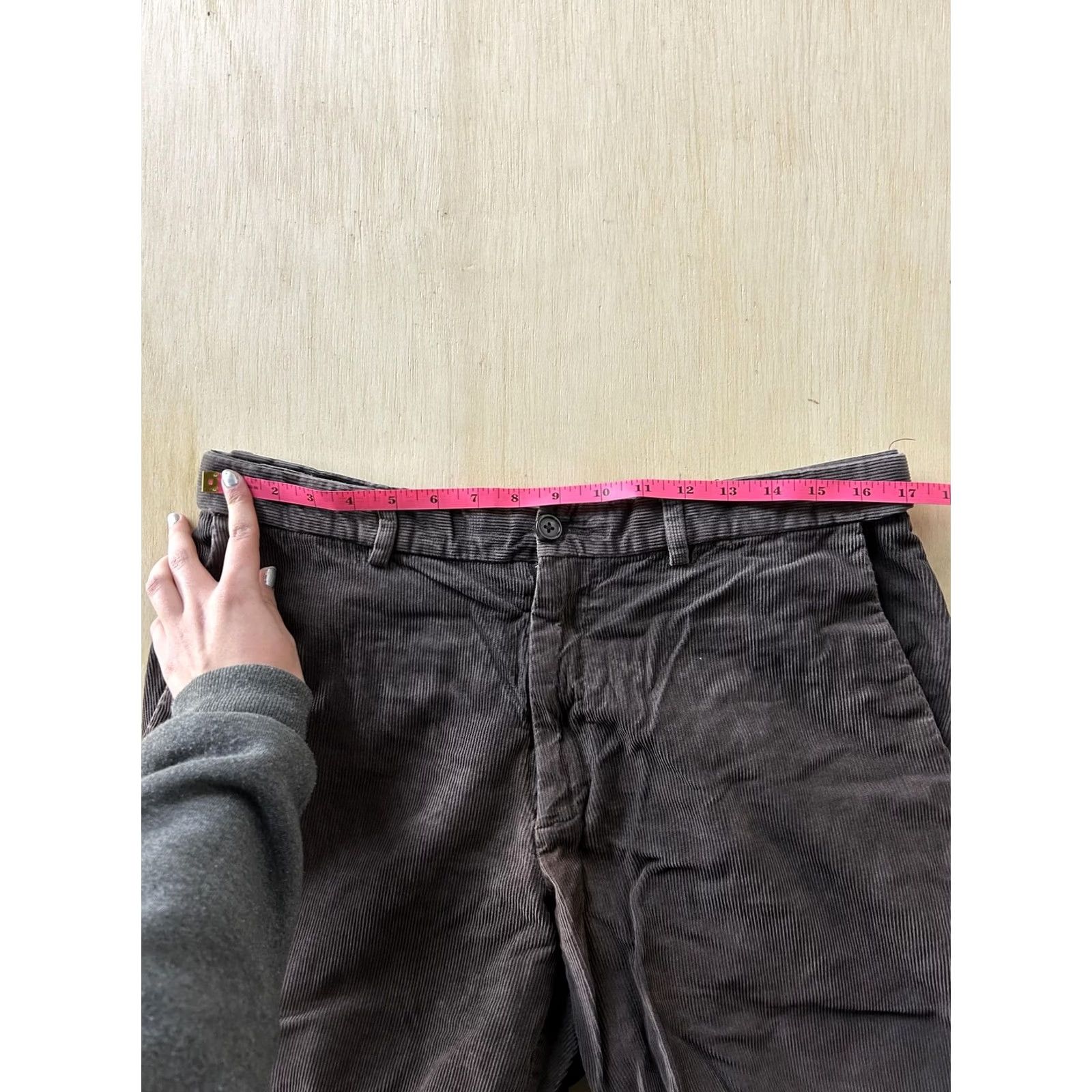 Vintage Gray Corduroy Chino Pants Mens 34x29 Regular Fit Straight Leg Casual Fall Size US 34 / EU 50 - 4 Thumbnail
