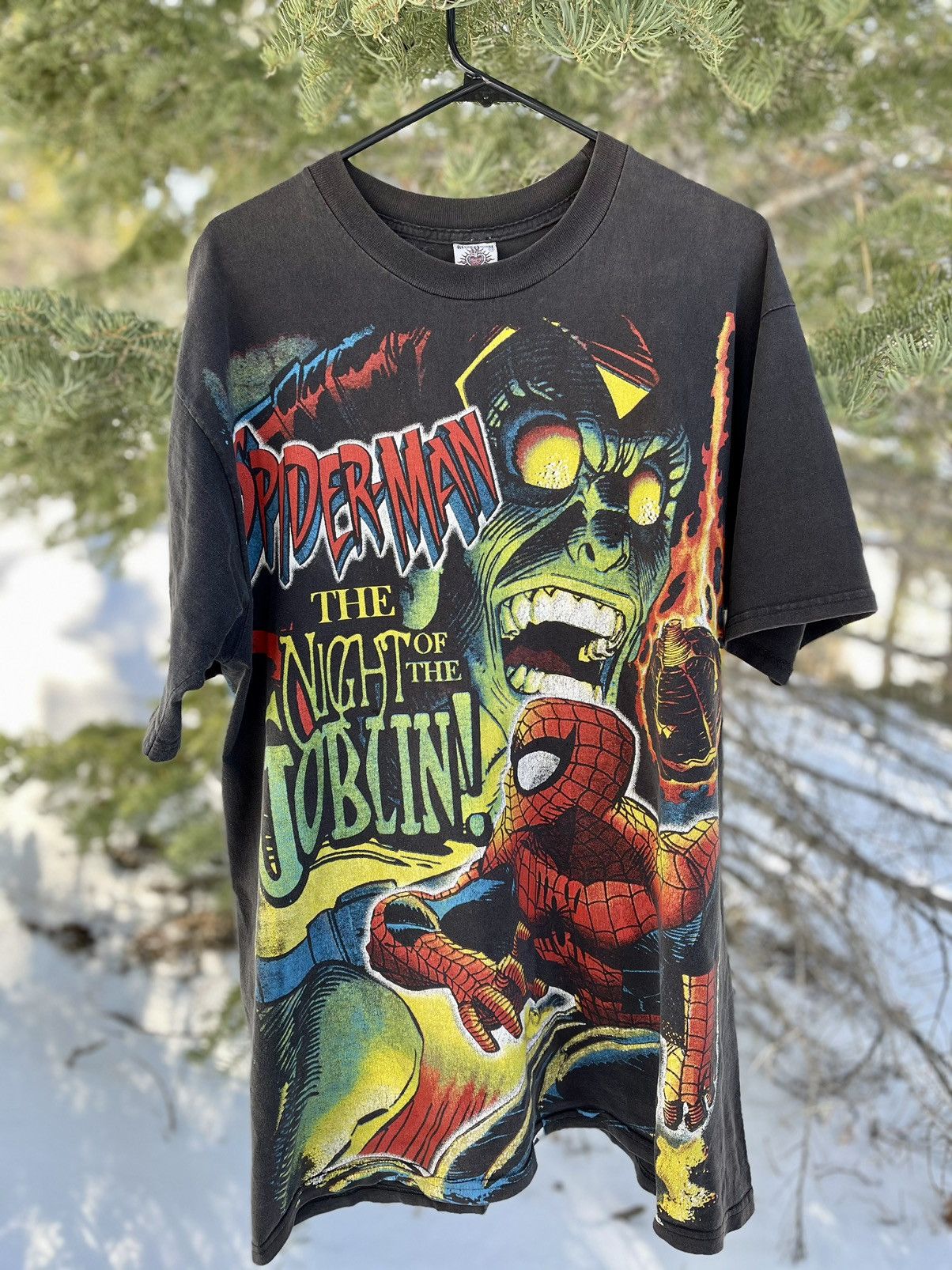 image of Vintage Spider-Man in Black, Men's (Size XL)