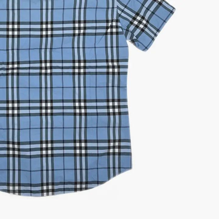 Burberry Burberry Burberry SS21 Blue Plaid Short Sleeve Shirt-2507 Size US S / EU 44-46 / 1 - 3 Thumbnail