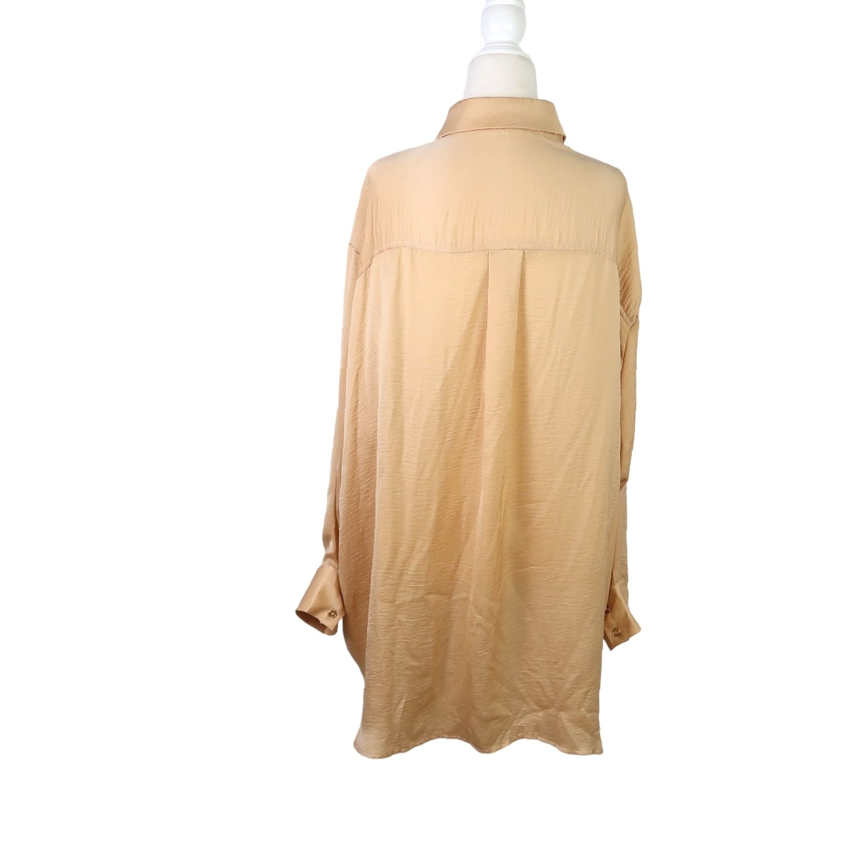 Vintage Rebels & Lovers Blouse Satin Batwing Sleeve Button Front Solid Gold S Womens Size S / US 4 / IT 40 - 4 Thumbnail