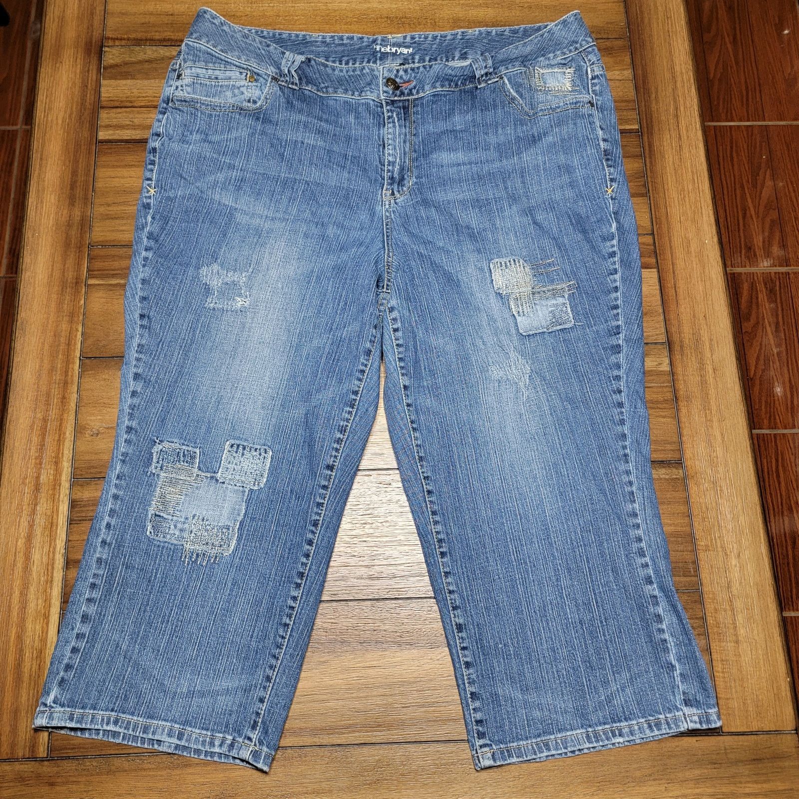 Other Lane Bryant Denim Capris w/ Patches - Size 22 Size 42" / US 20 - 1 Thumbnail