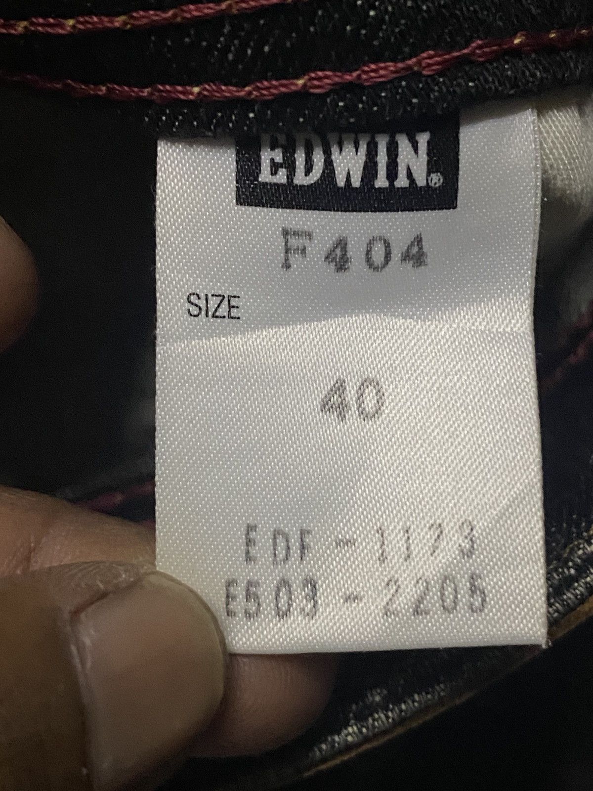 Edwin Vintage Edwin 404 International Basic Black Denim Baggy Jean Size US 39 - 15 Thumbnail