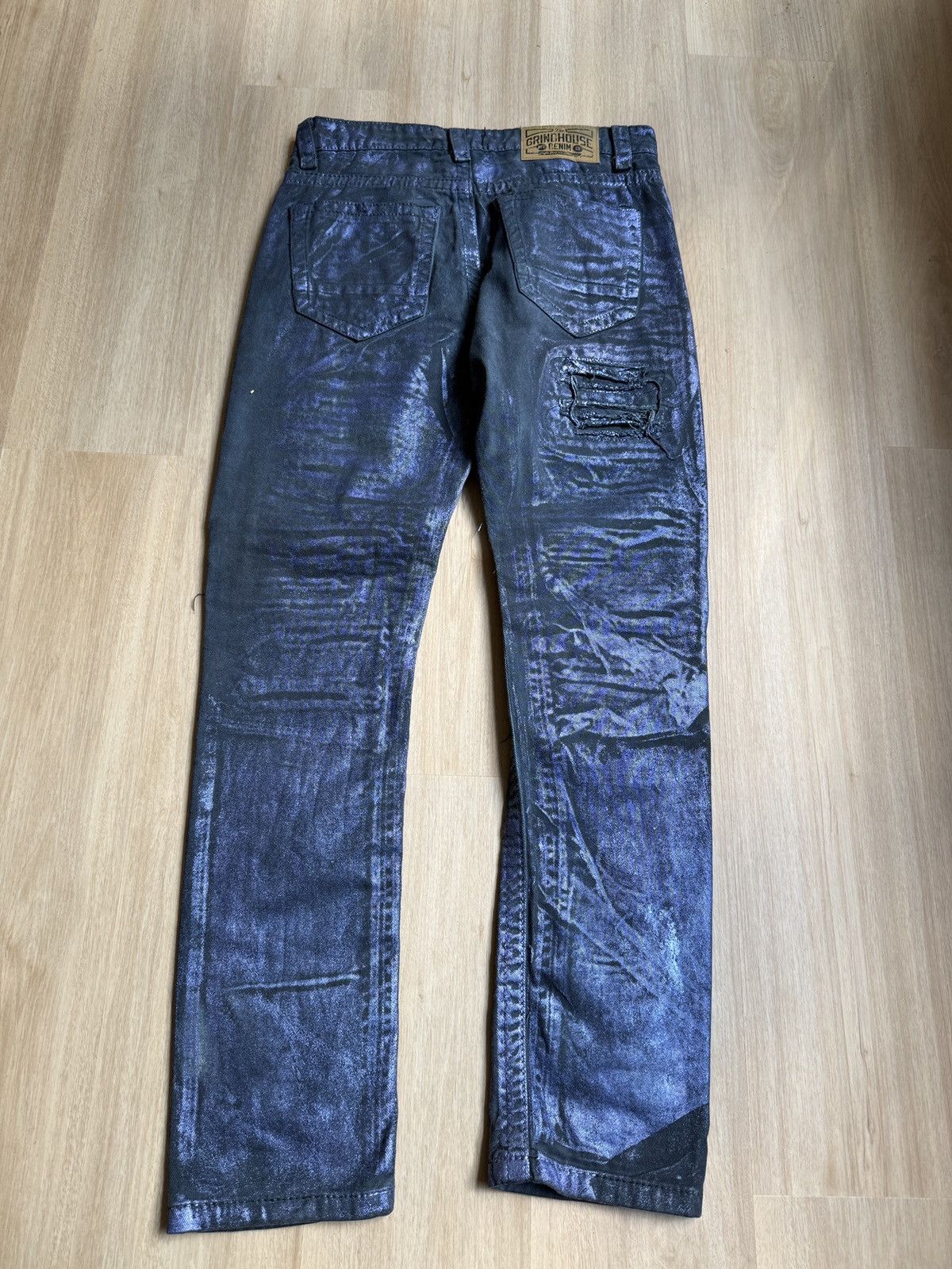 Other Distressed Skinny Jeans Heavy Rips Waxed Size US 32 / EU 48 - 2 Thumbnail