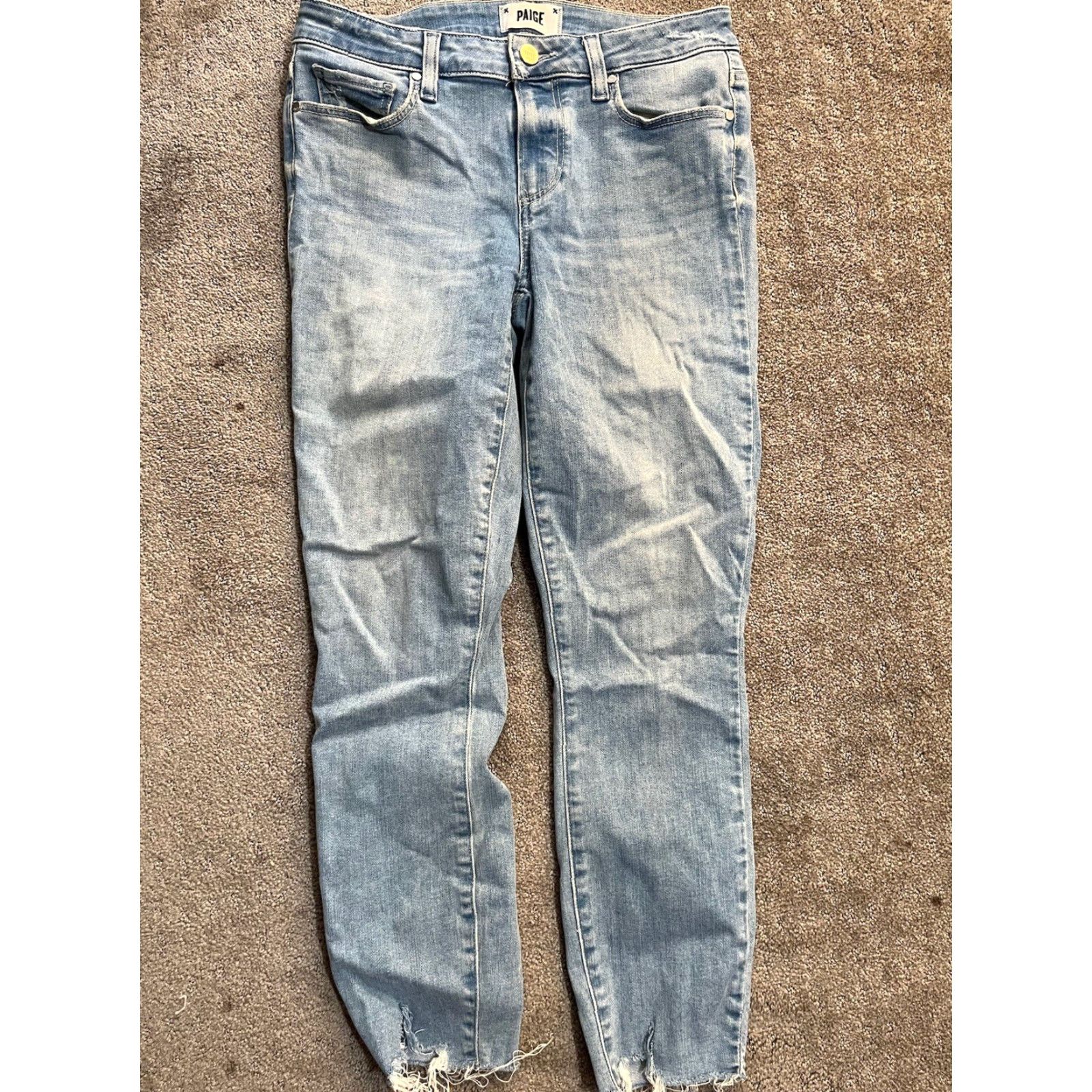 Paige PAIGE Verdugo Crop Jeans Women's Size 27 Blue Raw Hem Size 27" / US 4 / IT 40 - 3 Thumbnail