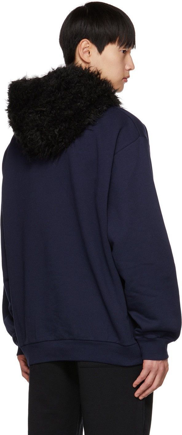 Marni [50]Marni Navy Faux Fur Hoodie Size US L / EU 52-54 / 3 - 4 Thumbnail