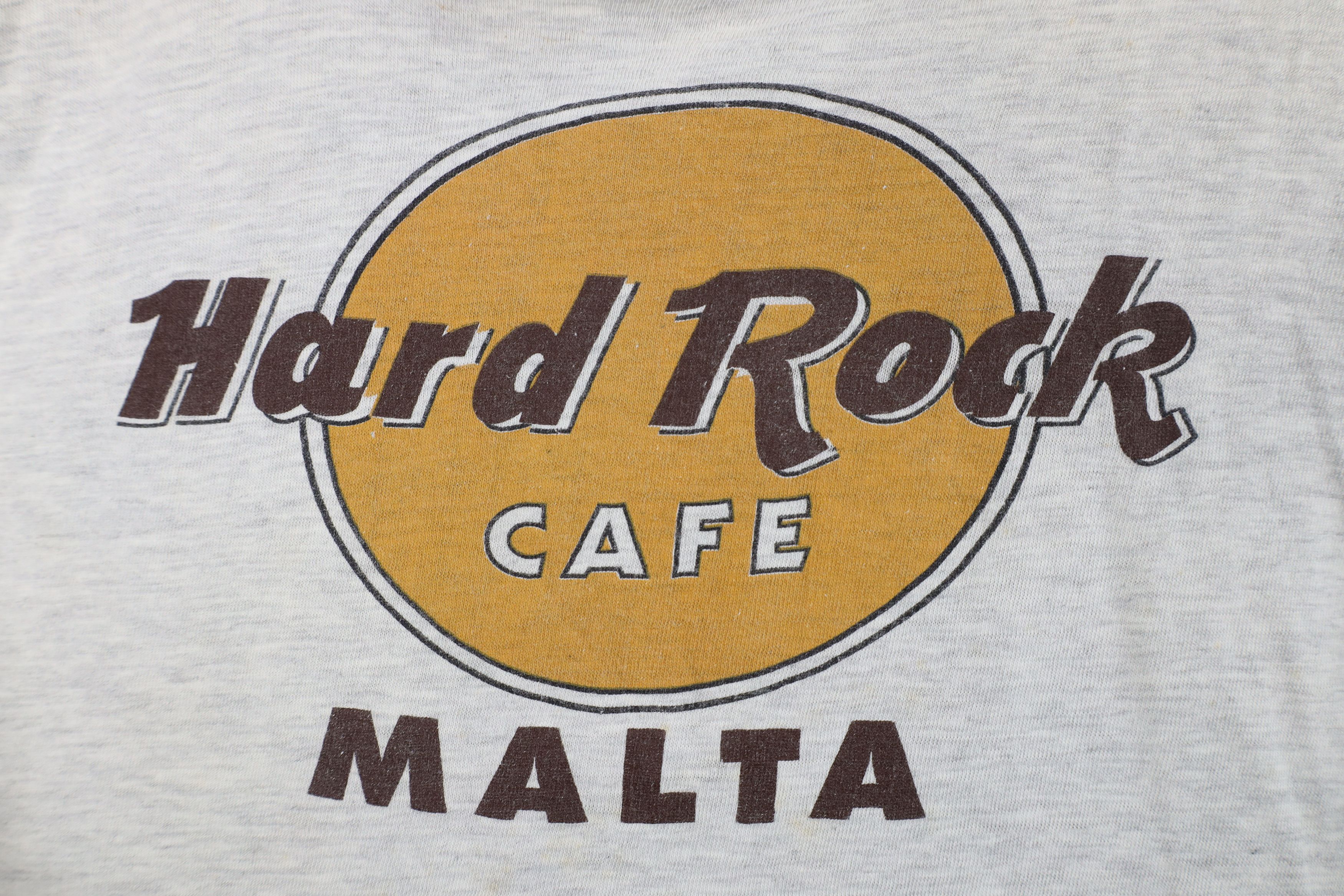 Hard Rock Cafe Vintage 90s Hard Rock Cafe Malta T-Shirt Heather Gray Size L / US 10 / IT 46 - 4 Thumbnail