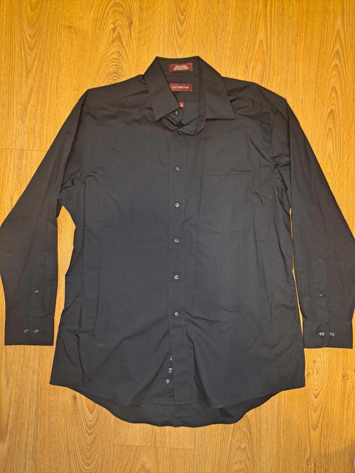 Covington Covington Dress Shirt Mens Medium 16-32/33 Black Cotton Size 38R - 1 Thumbnail