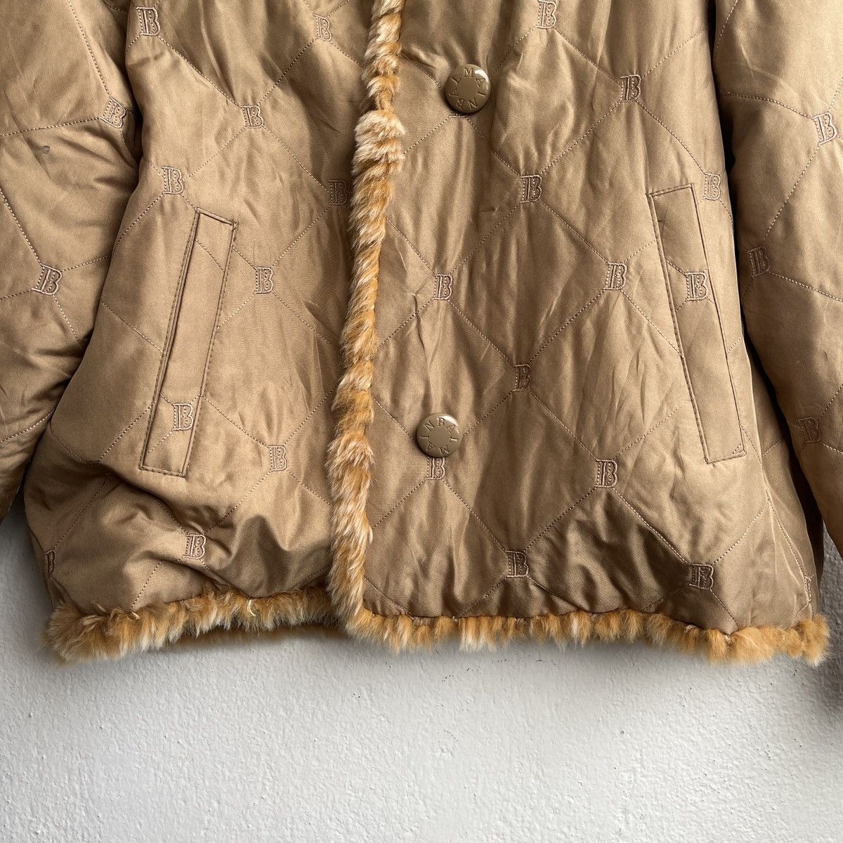 Balmain BALMAIN REVERSIBLE MONOGRAM FUR JACKET Size US L / EU 52-54 / 3 - 16 Thumbnail