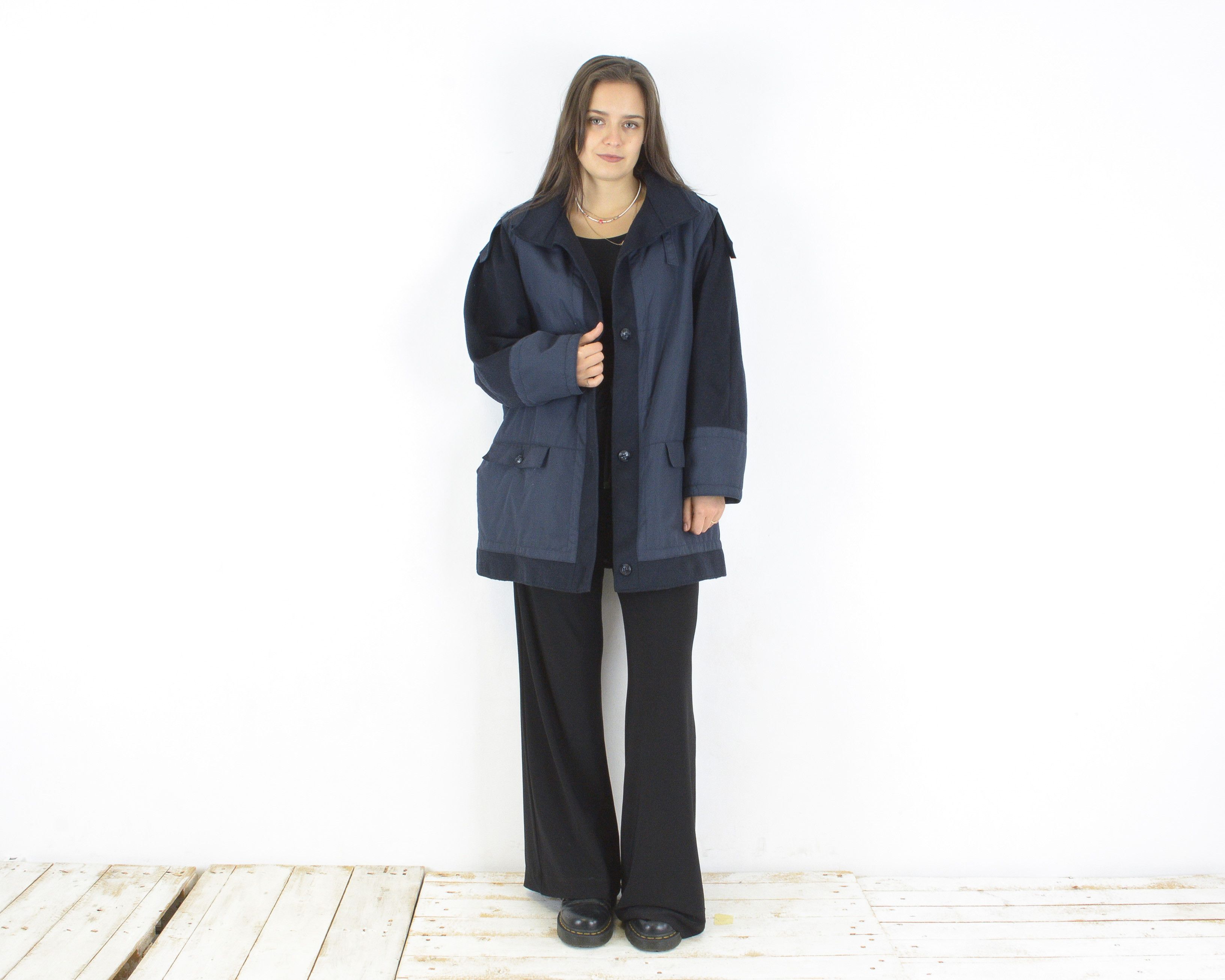 Vintage ORIGINAL LODEN L Wool Coat Winter Jacket Overcoat Padded Size L / US 10 / IT 46 - 1 Thumbnail