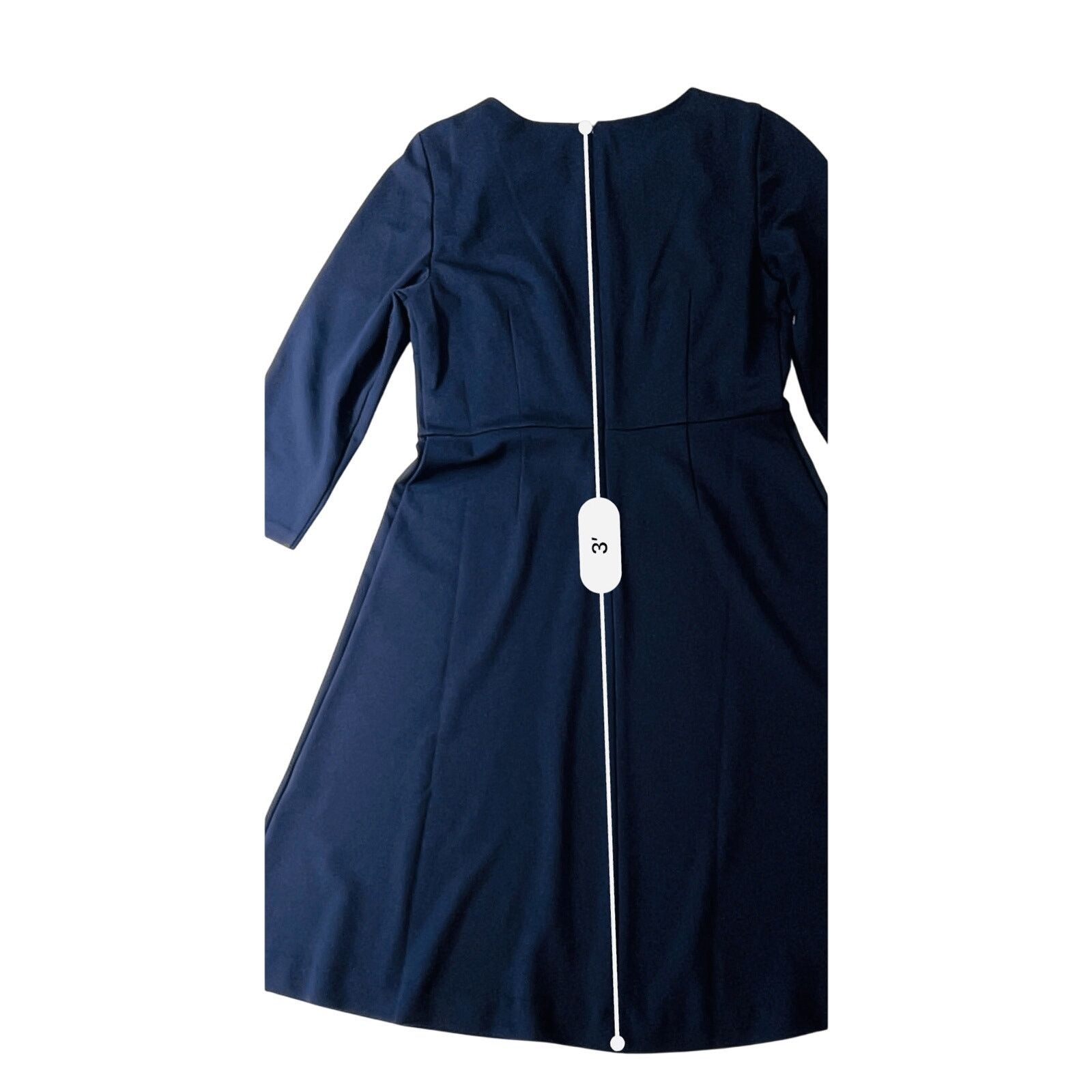 Other Talbots Petite 50s Scarf Dress Blue Ponte Fit & Flare 4P Size S / US 4 / IT 40 - 9 Thumbnail