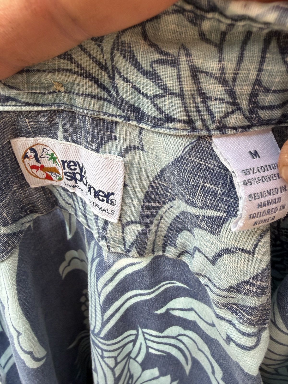 Reyn Spooner PreOwned Reyn Spooner Blue/Green Hawaiian Print Men's M Size US M / EU 48-50 / 2 - 4 Thumbnail
