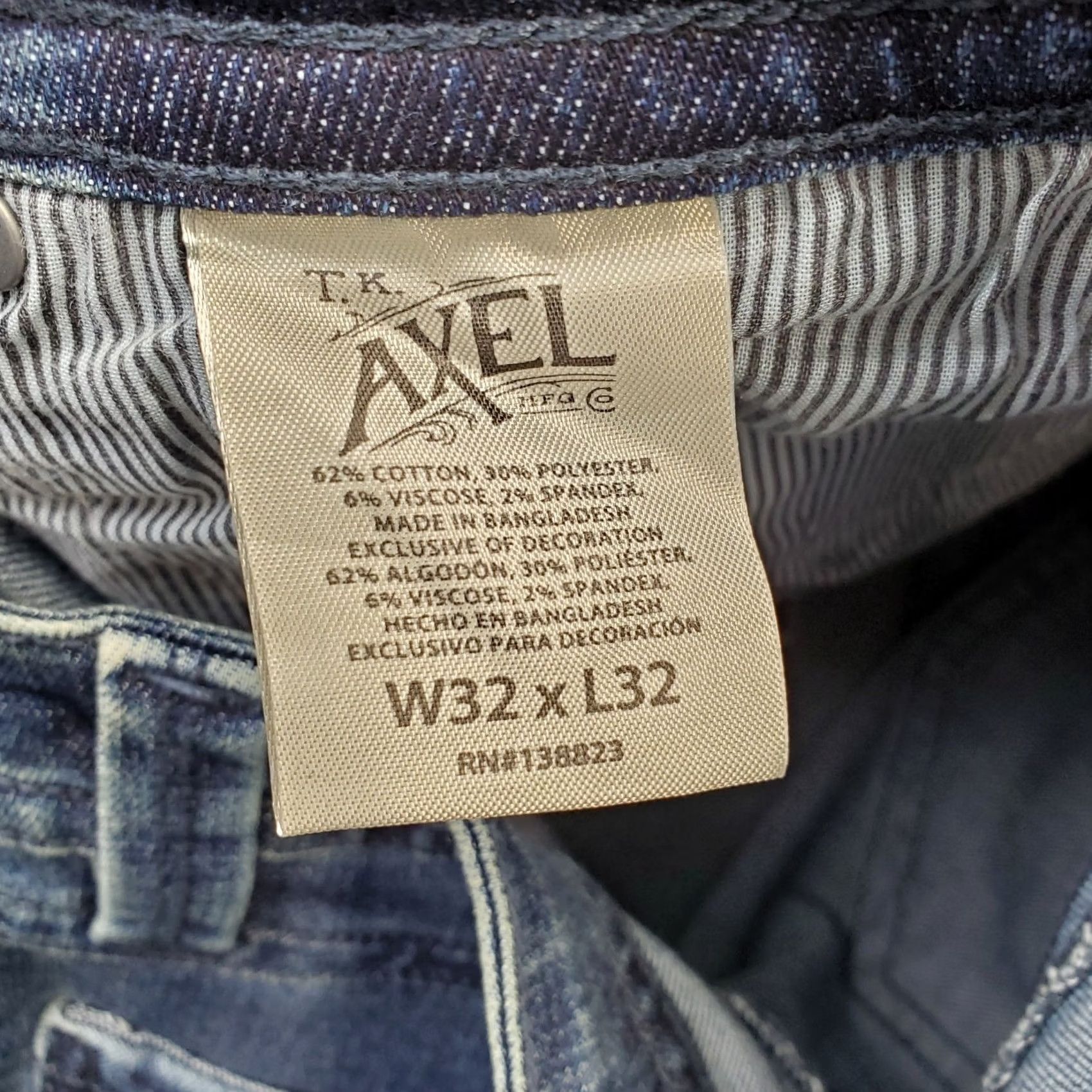 Vintage Axel Jeans Mens Bootcut Slim 32x32 Blue Denim Stretch High Waisted Straight Shirt Size US 32 / EU 48 - 7 Thumbnail