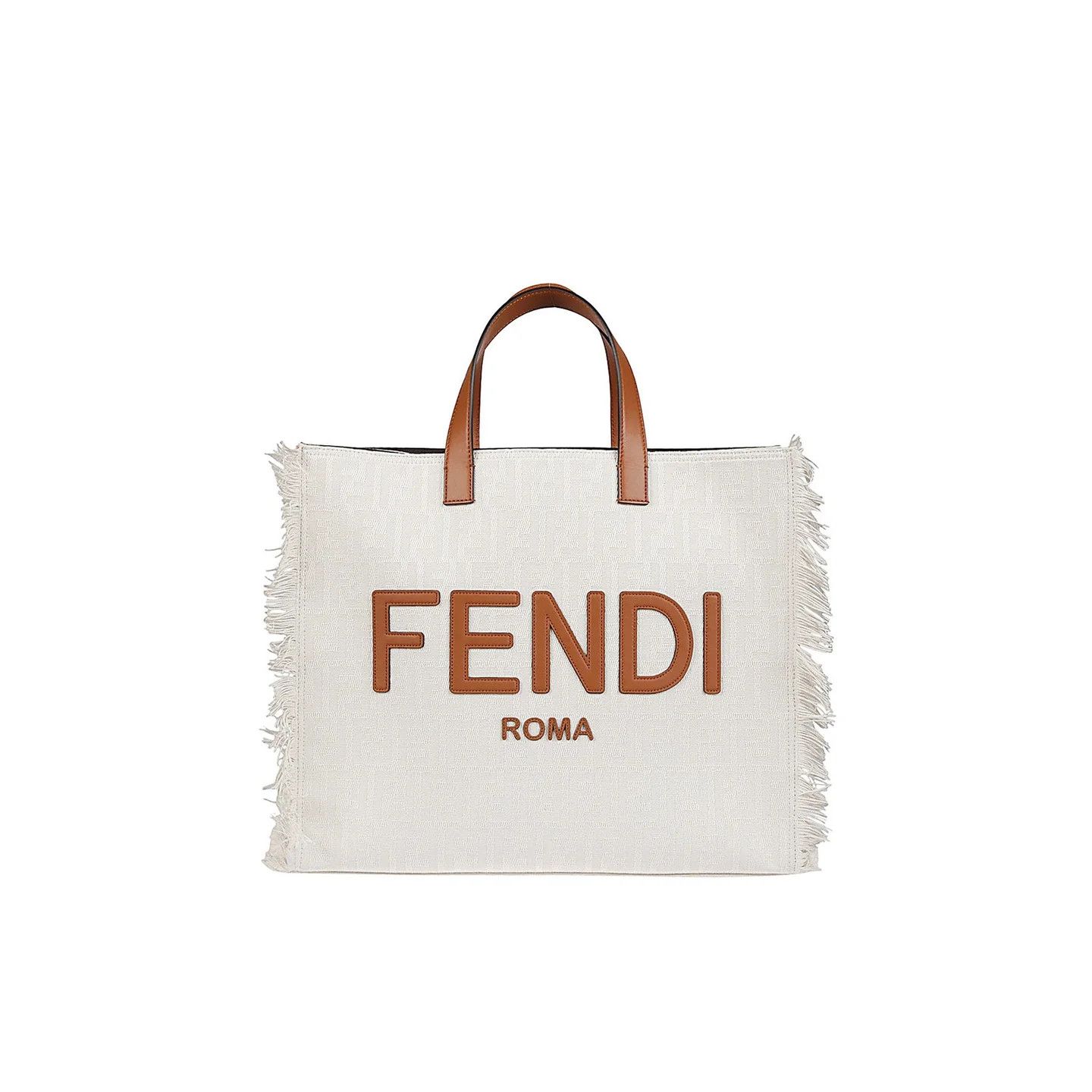 Fendi o1y0925 Size : OS / Logo Handbag in Ivory/Brown Size ONE SIZE - 1 Thumbnail