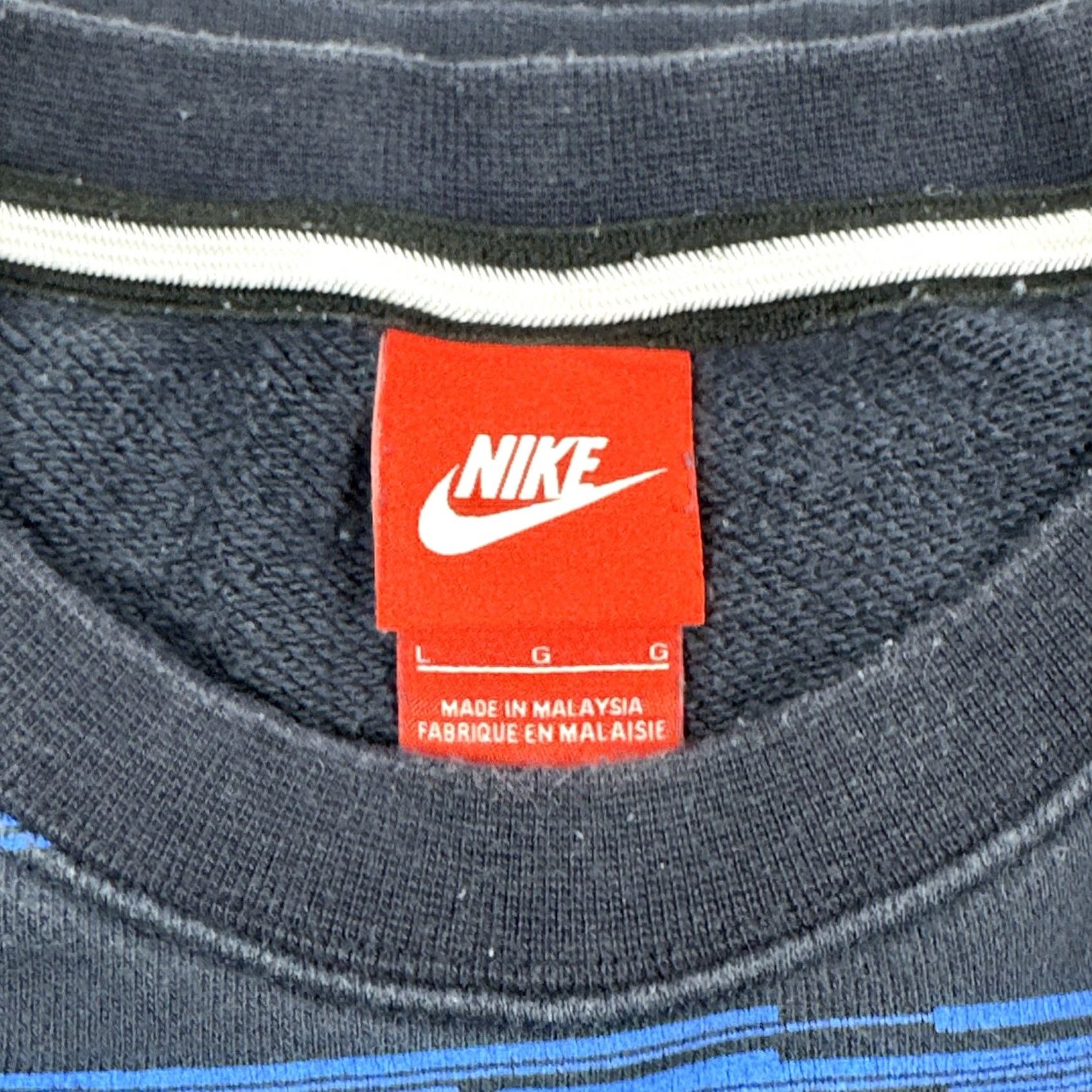 Nike Nike Sweatshirt Men L Crewneck Speed Striped Navy Blue 614417-475 Nike Sportswear Size US L / EU 52-54 / 3 - 5 Thumbnail