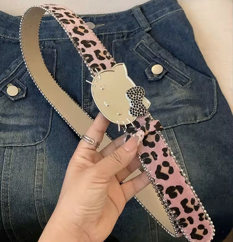 Japanese Brand y2k 2000s Hello Kitty rhinestone grunge goth emo punk belt Size ONE SIZE - 1 Thumbnail