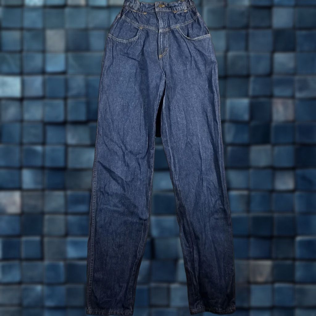 Vintage Ginger Blu Mom Jeans Women’s 26X36 High Waisted Vintage 80s Festival 26" Waist Denim Blue Size 36" / US 14 / IT 50 - 1 Thumbnail
