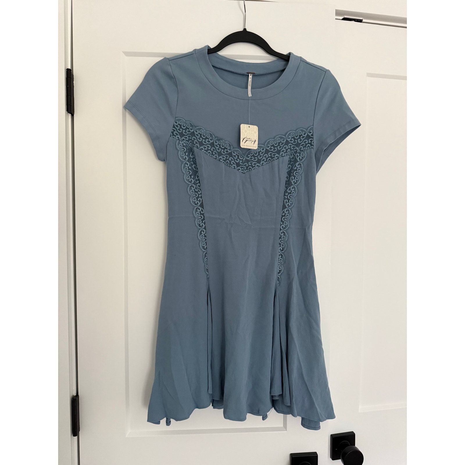 Free People New Free people Cruz Mini Dress - Blue - size 2 - $128 Size XS / US 0-2 / IT 36-38 - 3 Thumbnail