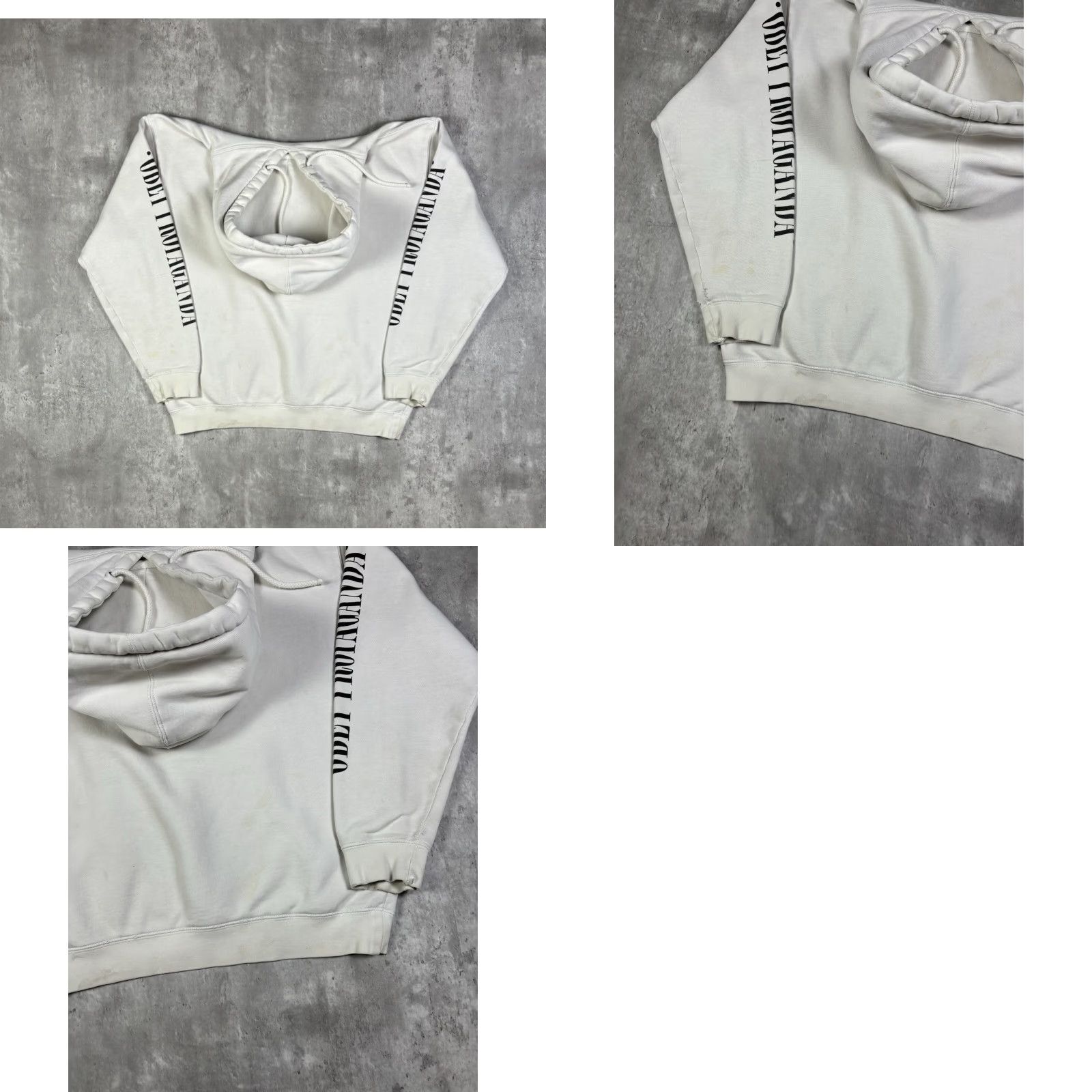 Obey VINTAGE OBEY Hoodie Pullover Skate Distressed PULLOVER M White Logo Graphic Print Hooded Pockets USA City Sports Men Size US M / EU 48-50 / 2 - 9 Thumbnail