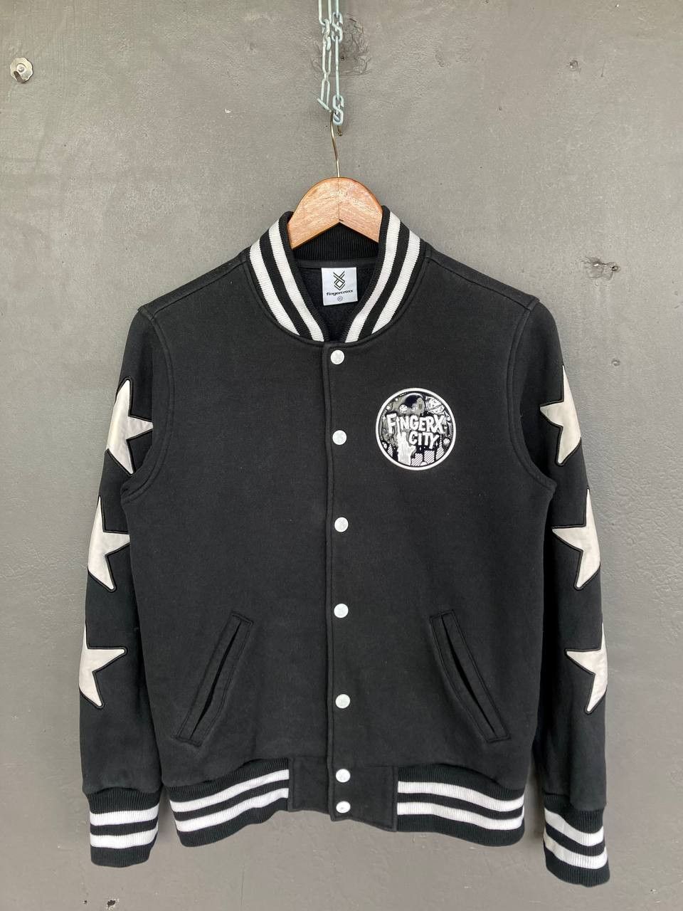 Fingercroxx Fingercroxx City Patched Sleeves Varsity Jacket Size US XS / EU 42 / 0 - 1 Thumbnail