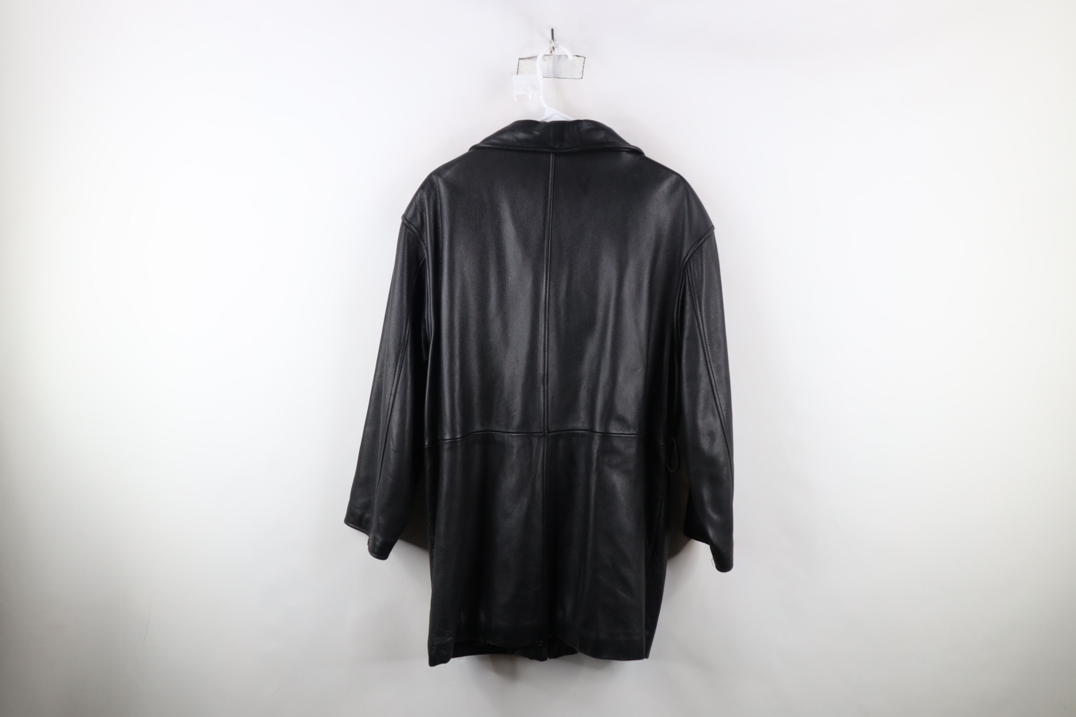 Vintage × Wilsons Leather Vintage 90s Pelle Heavyweight Full Zip Leather Jacket Size US L / EU 52-54 / 3 - 13 Thumbnail