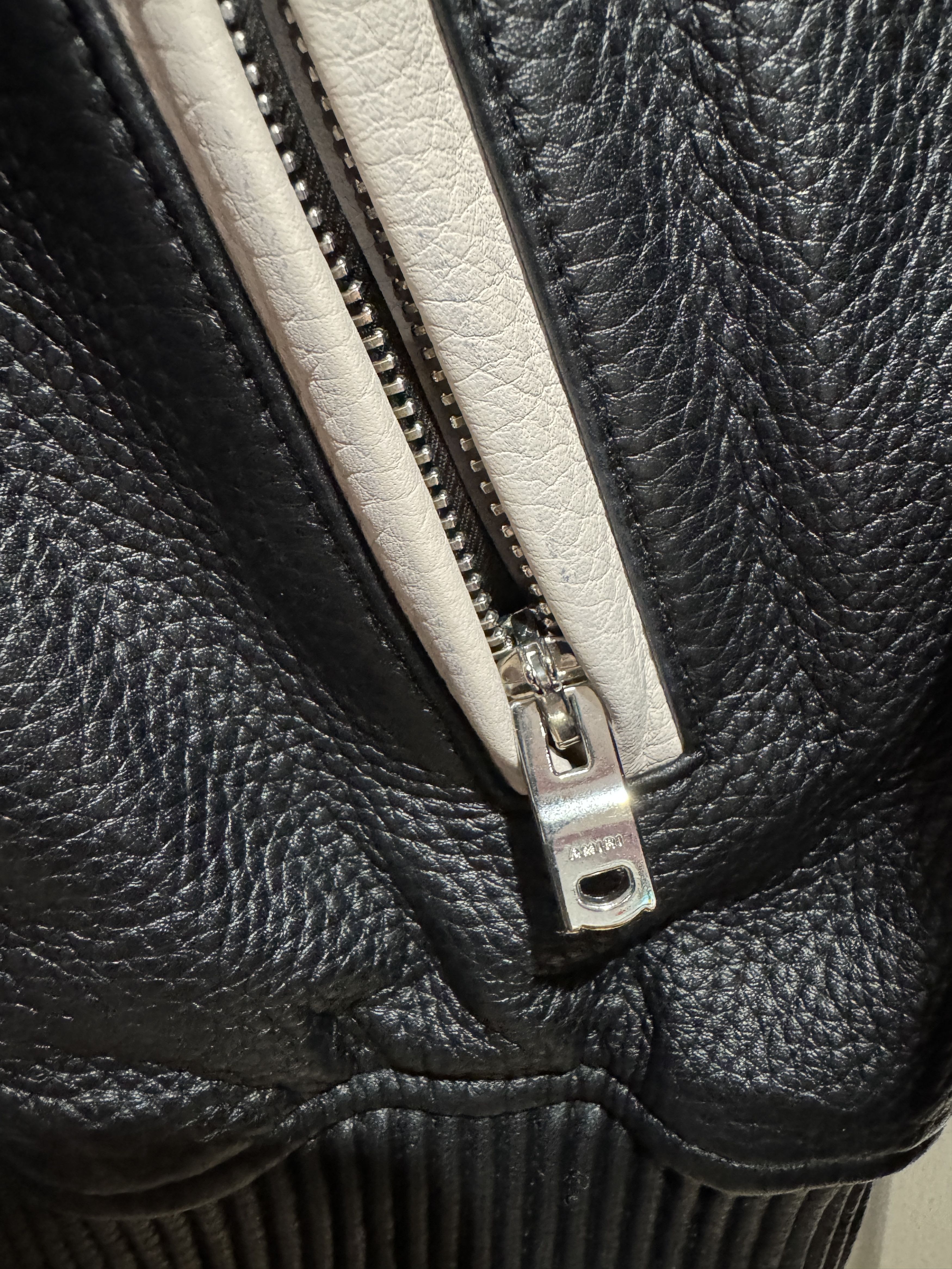 Amiri Amiri leather jacket in black/ white Size US L / EU 52-54 / 3 - 3 Thumbnail