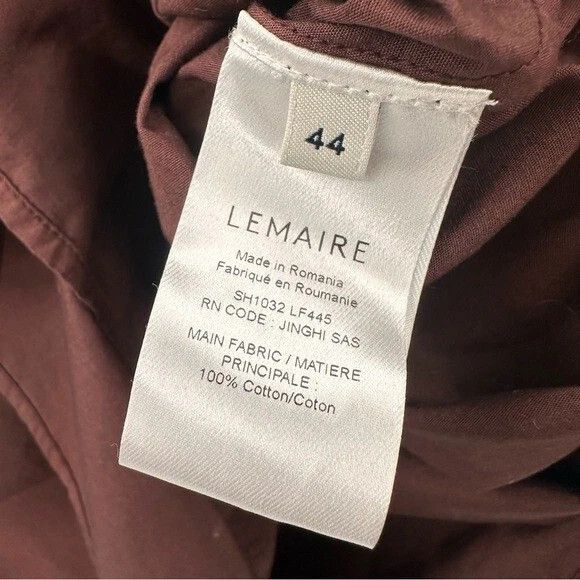 Lemaire LEMAIRE Twisted Wrap Shirt Burgundy Blouse 100% Cotten Size M / US 6-8 / IT 42-44 - 5 Thumbnail