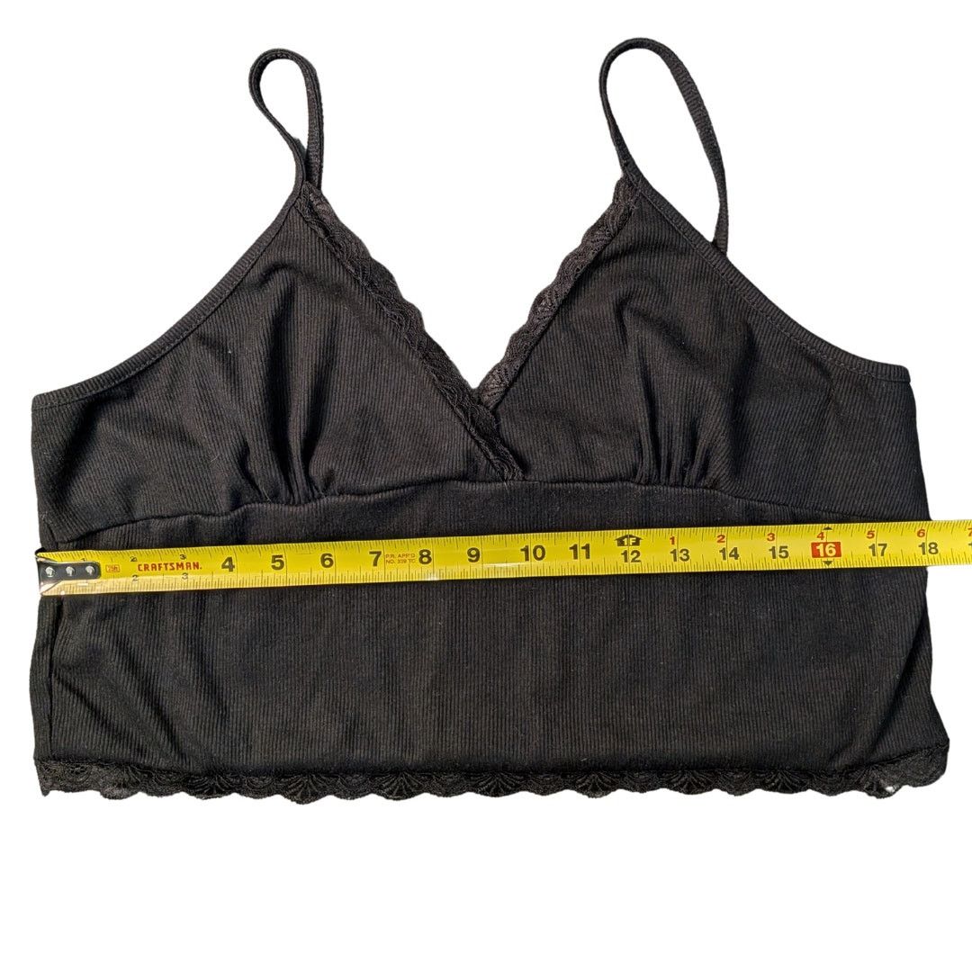 Shein Black Ribbed Cropped Cami | Women's 3XL | Shein Curve Size 3XL / US 20-22 - 5 Thumbnail